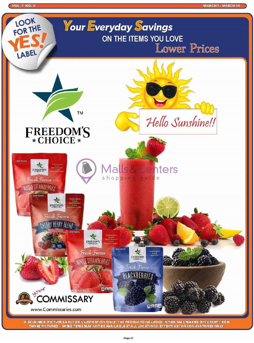 Commissary weekly ad sales flyers specials mallscenters