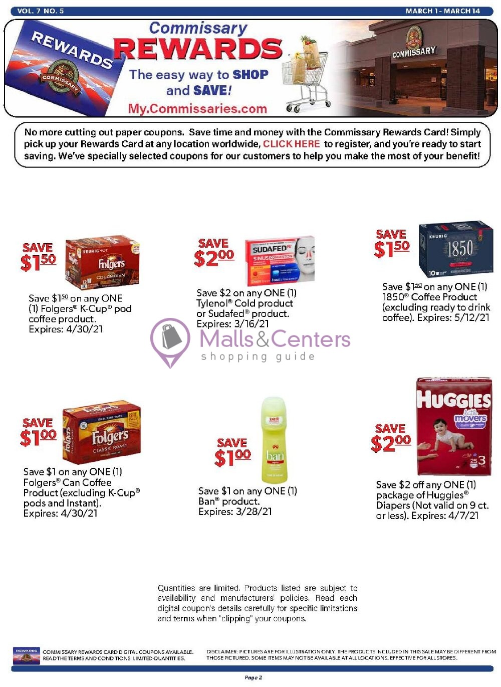 Commissary weekly ad sales flyers specials mallscenters