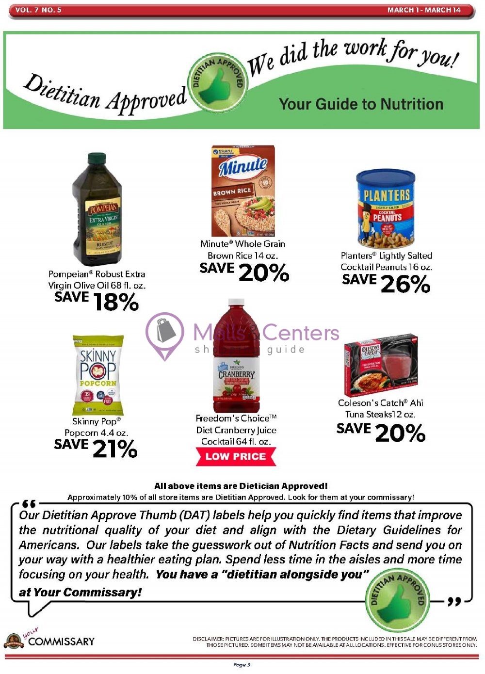 Commissary weekly ad sales flyers specials mallscenters