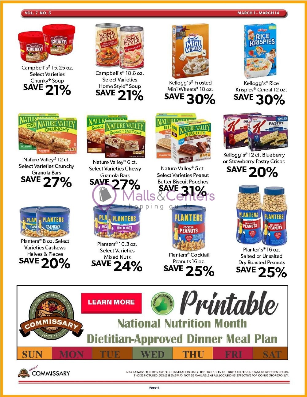 Commissary weekly ad sales flyers specials mallscenters