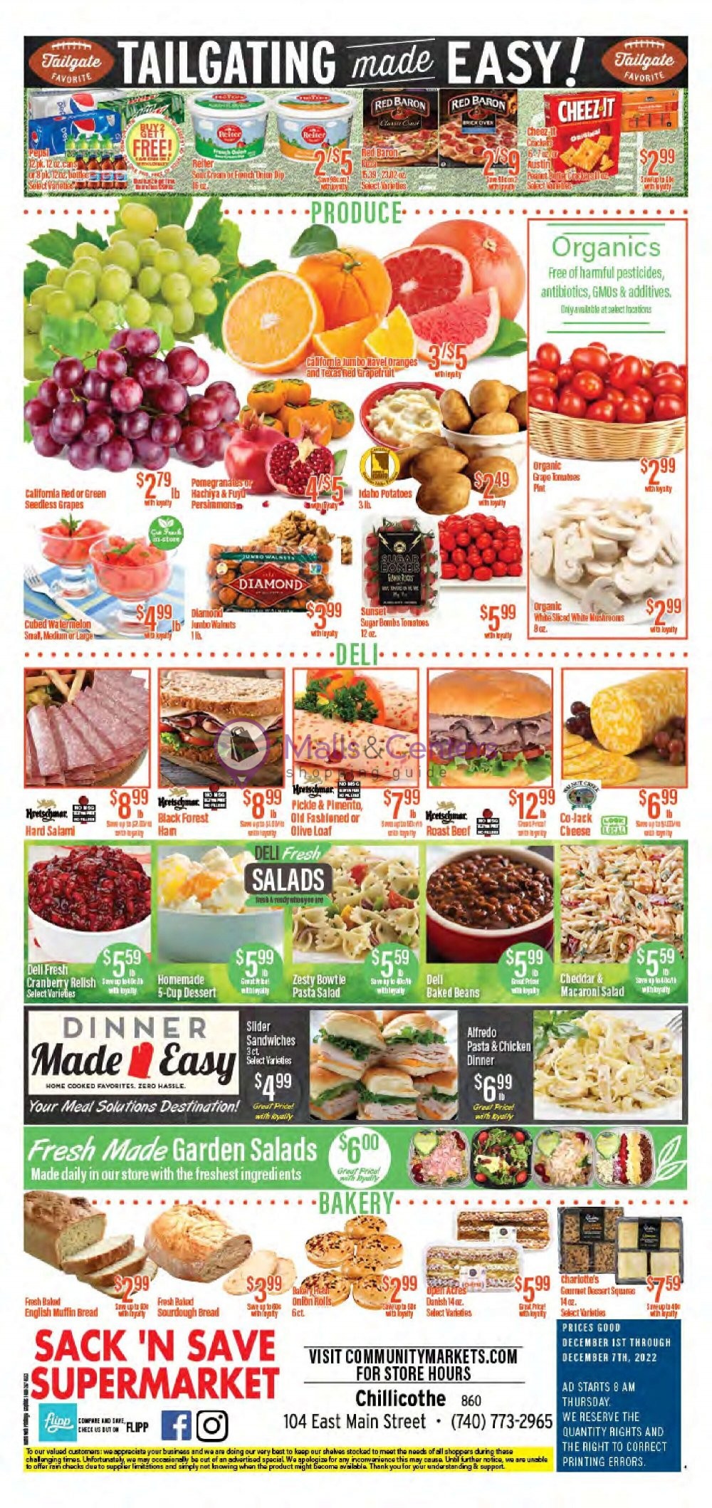 Community Markets Weekly ad valid from 12/01/2022 to 12/07/2022