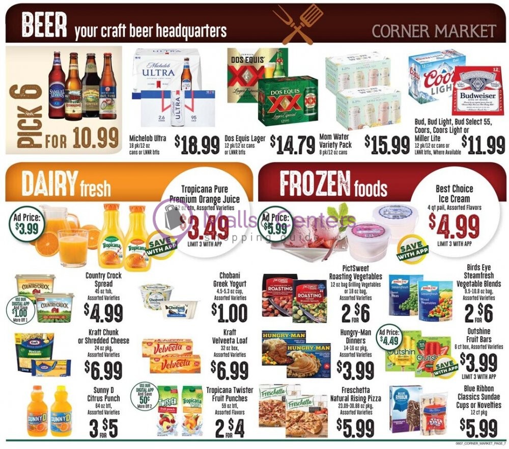Corner Market Weekly ad valid from 06/07/2023 to 06/13/2023 MallsCenters