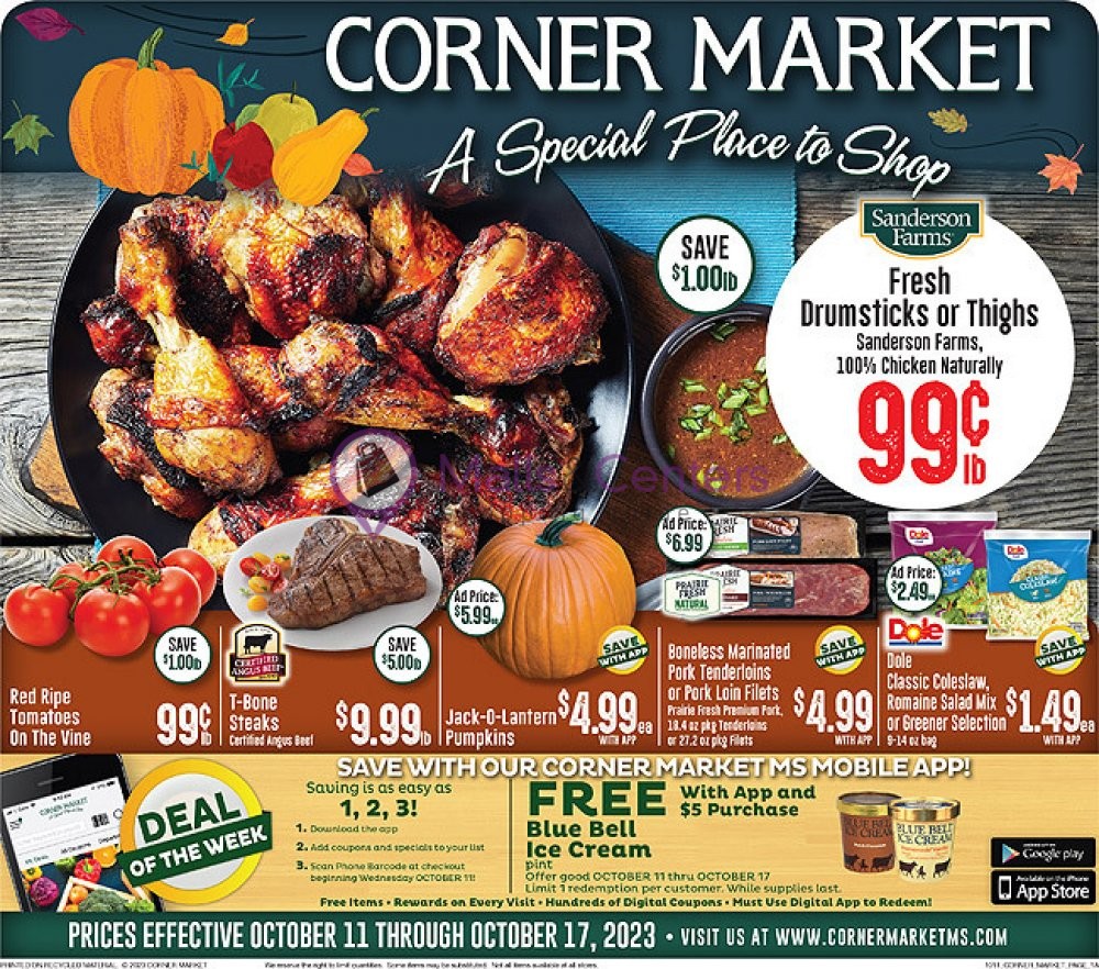 Corner Market Weekly ad valid from 10/11/2023 to 10/17/2023 MallsCenters