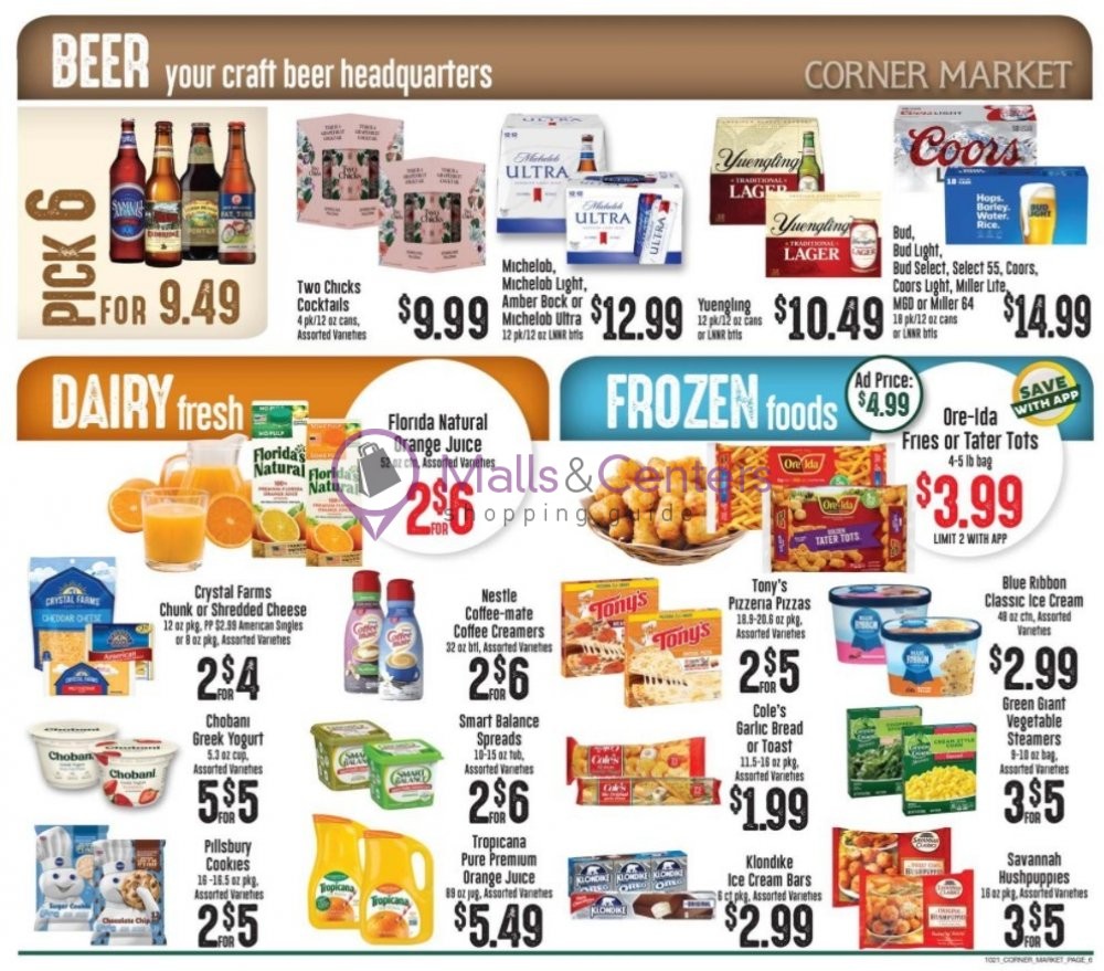 Corner Market Weekly Ad sales & flyers specials MallsCenters