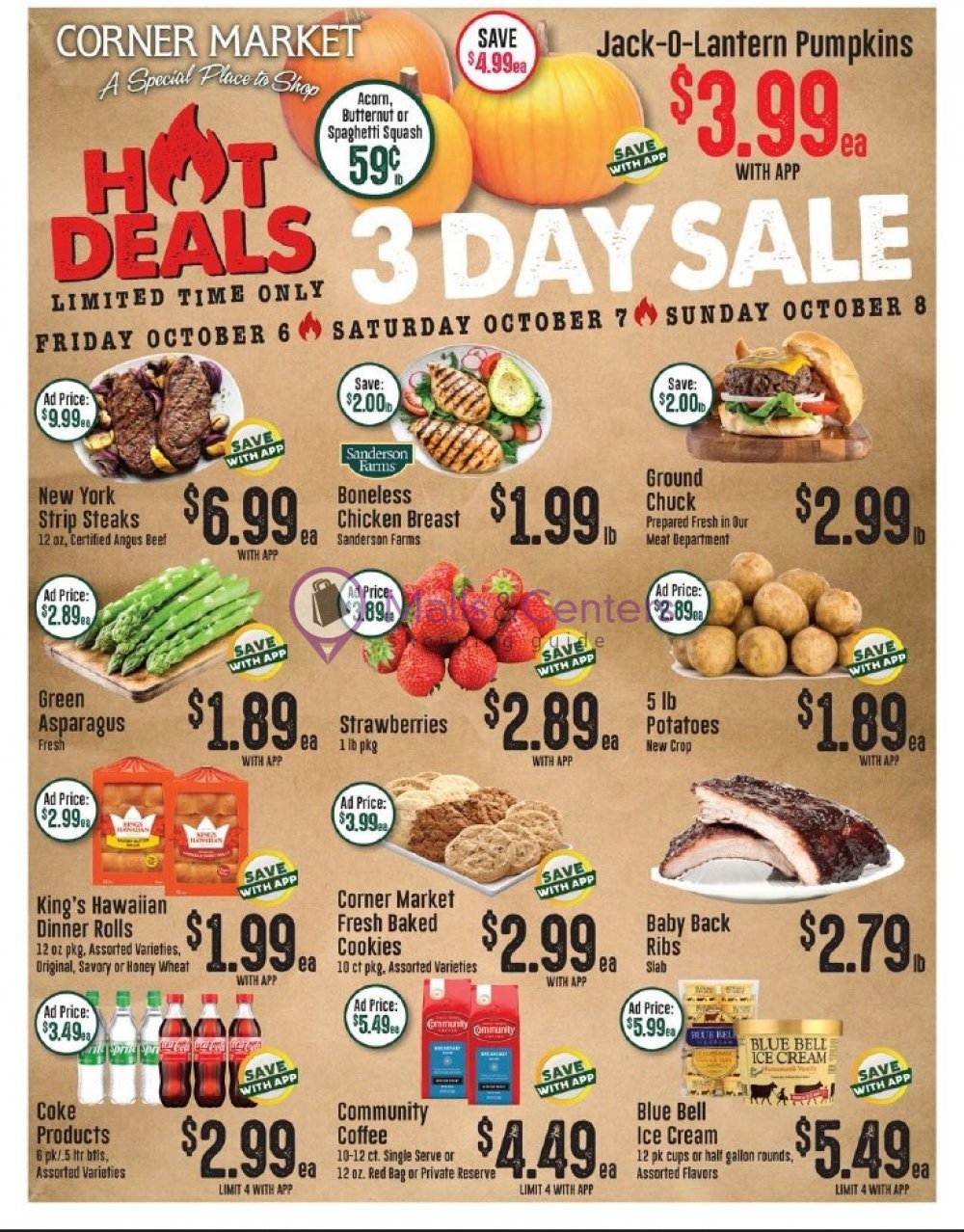 Corner Market Weekly ad valid from 10/04/2023 to 10/10/2023 MallsCenters