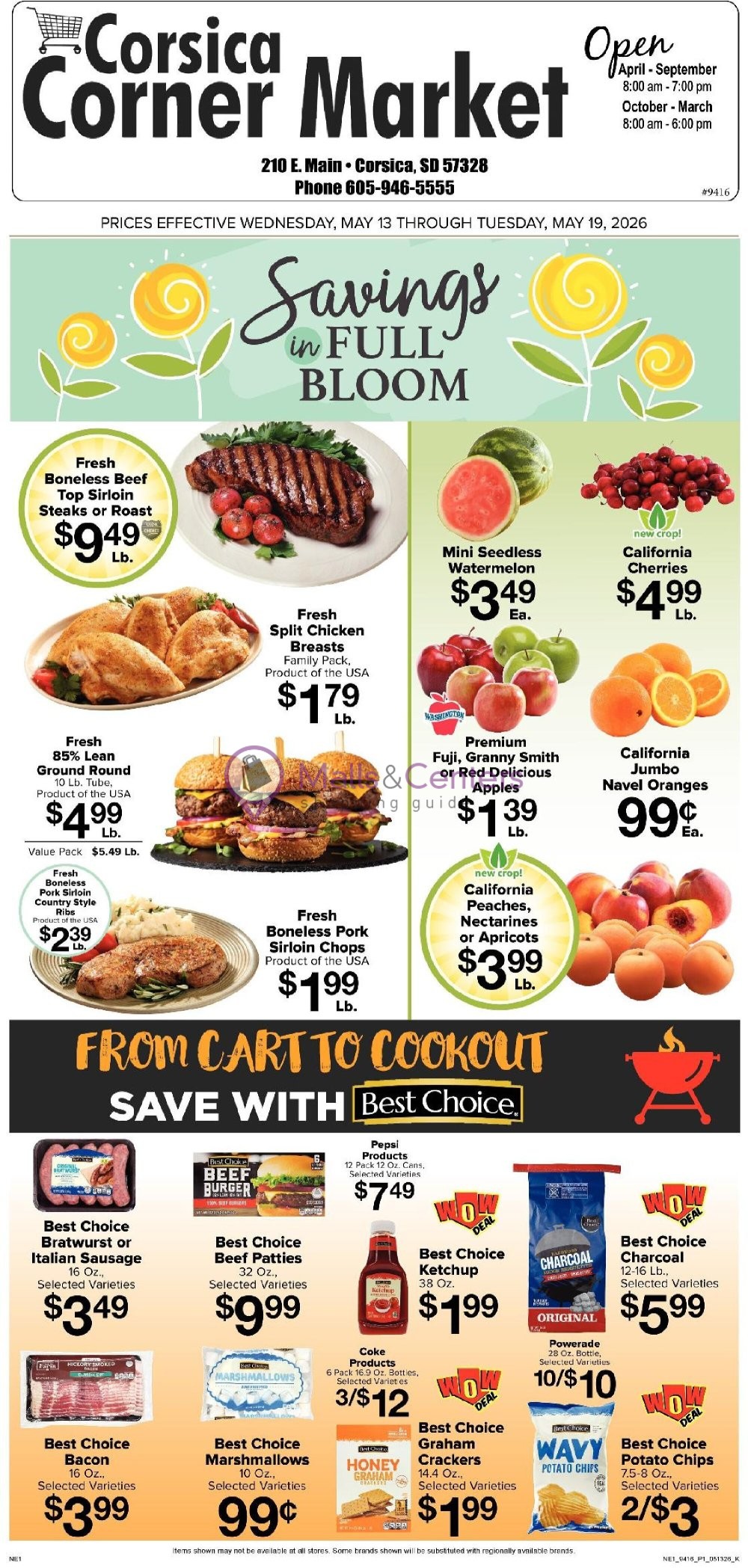 Weekly ad for Corsica Corner Market valid: 05/13/2026 - 05/19/2026, page 1