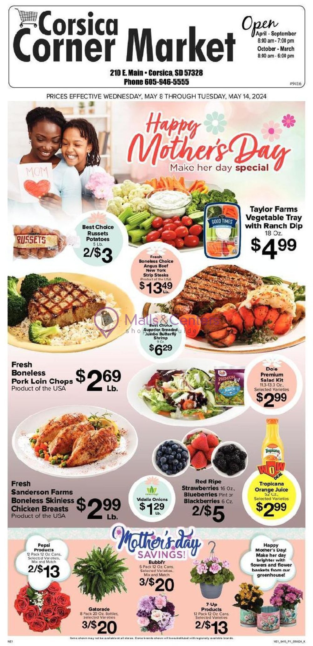 Corsica Corner Market Weekly ad valid from 05/08/2024 to 05/14/2024 MallsCenters