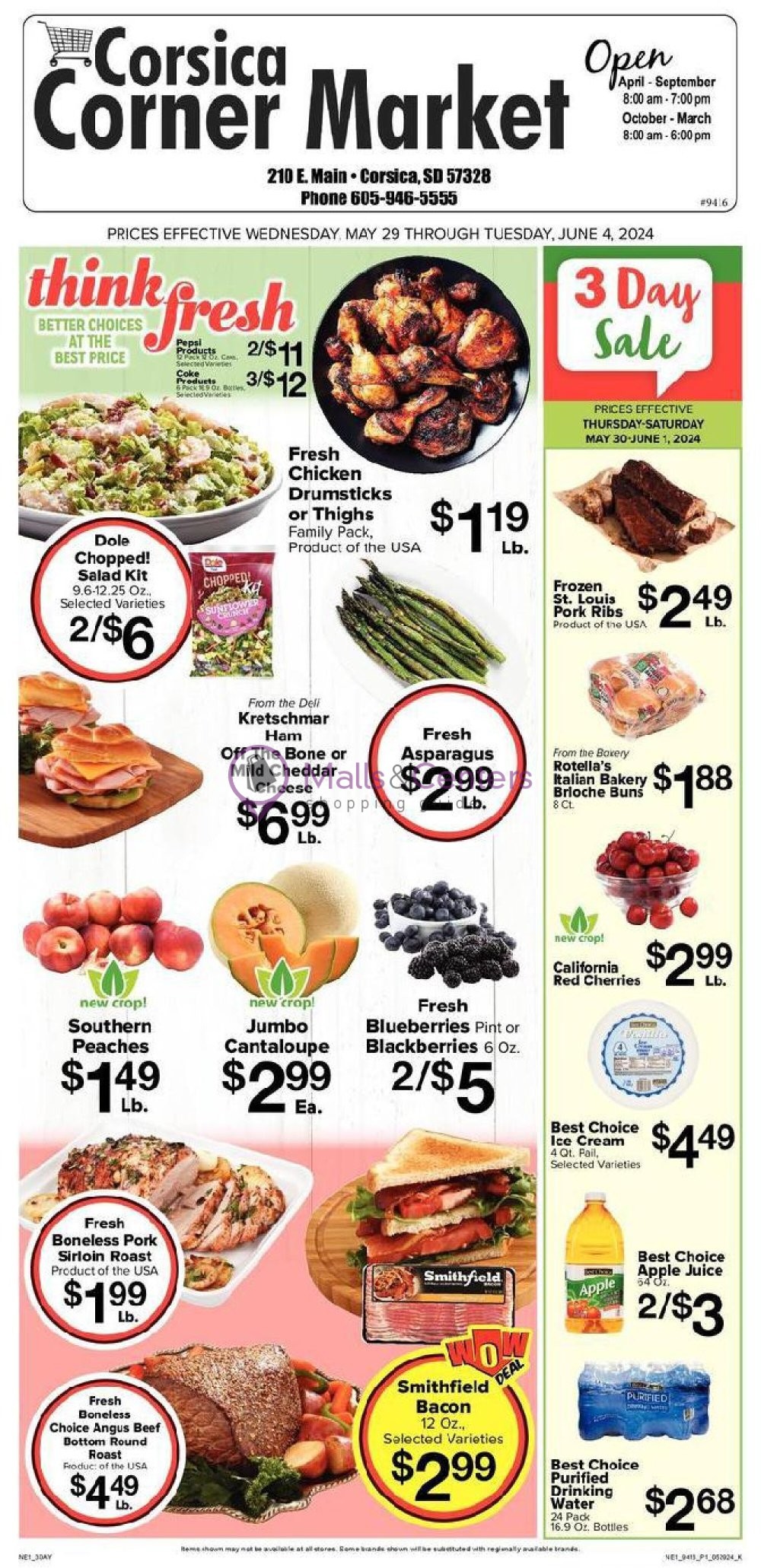 Corsica Corner Market Weekly ad valid from 05/29/2024 to 06/04/2024