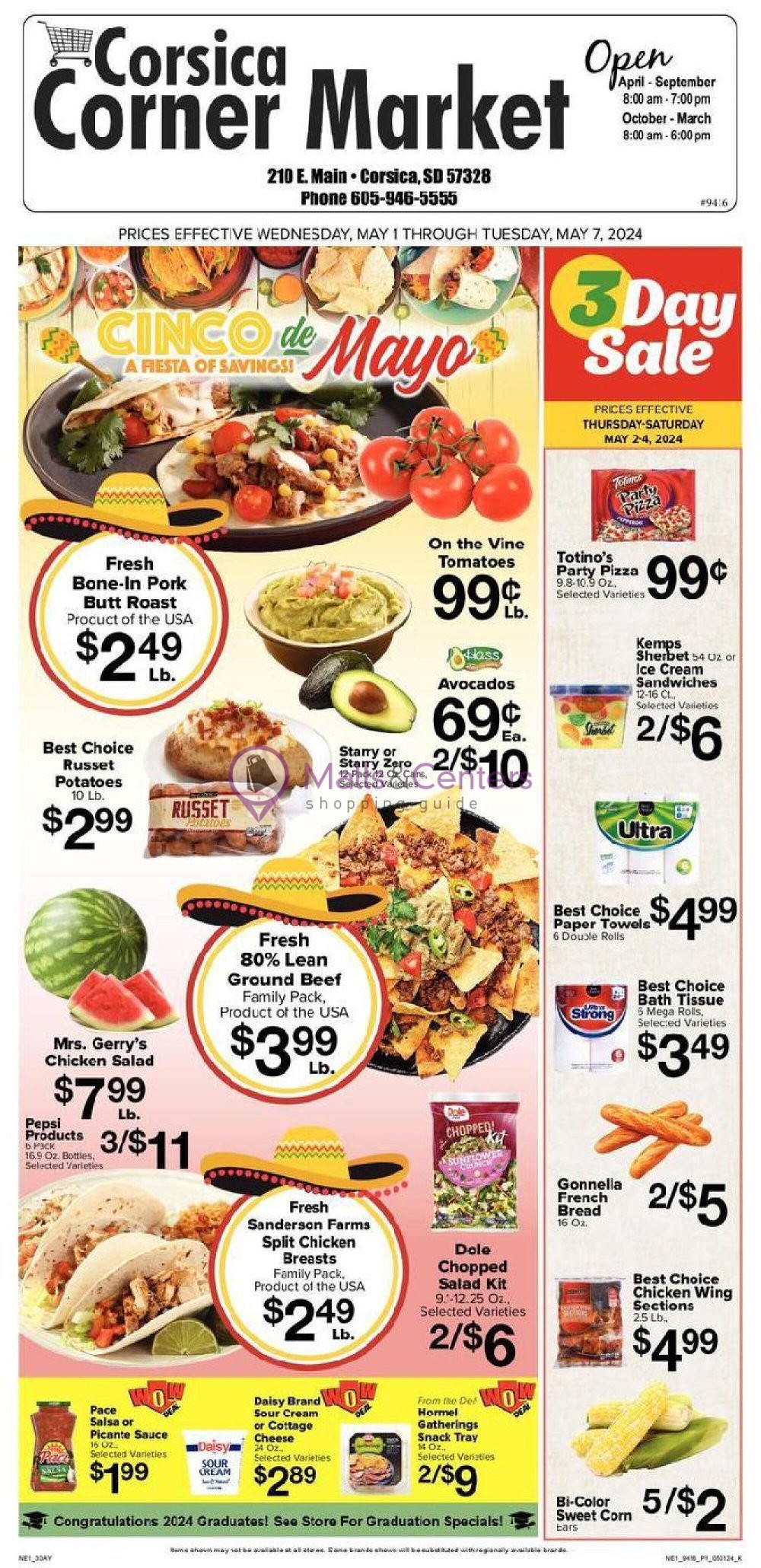 Corsica Corner Market Weekly ad valid from 05/01/2024 to 05/07/2024 MallsCenters