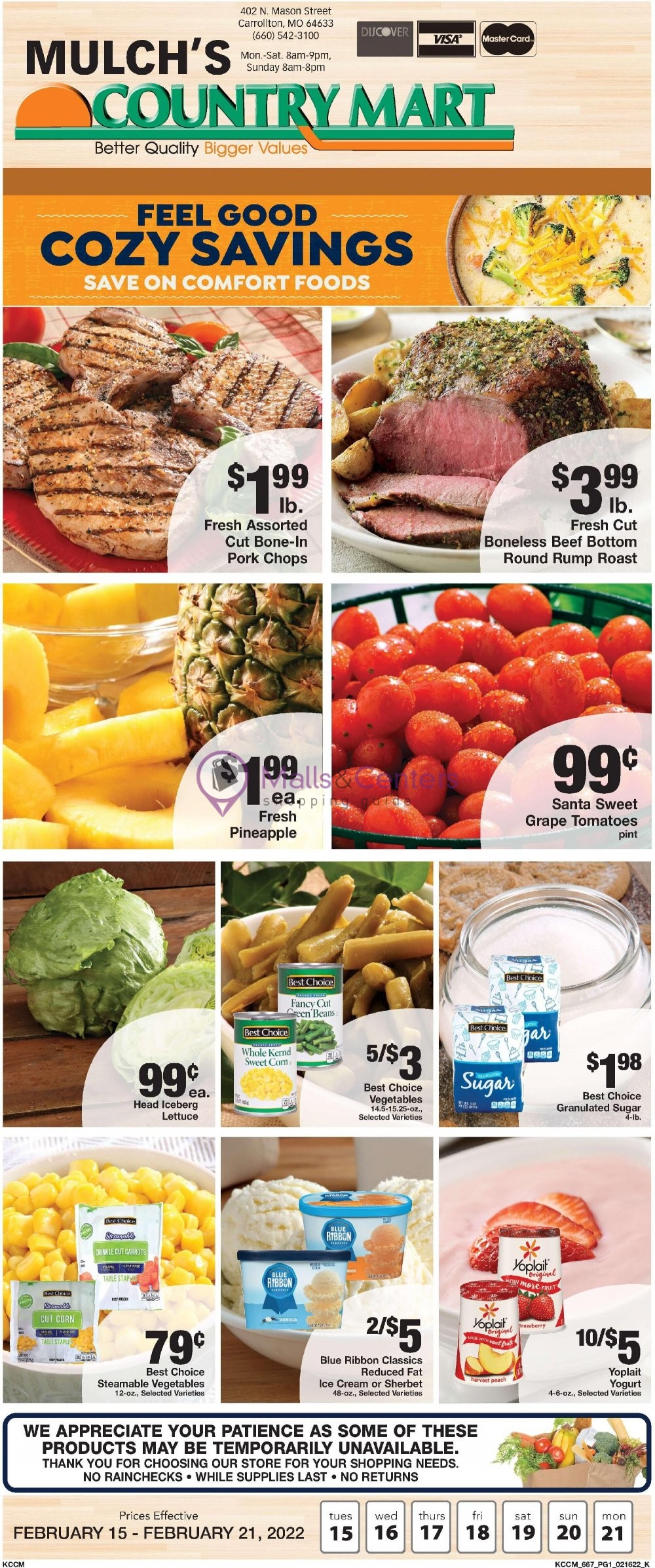 Country Mart Weekly ad valid from 02/15/2022 to 02/21/2022 MallsCenters