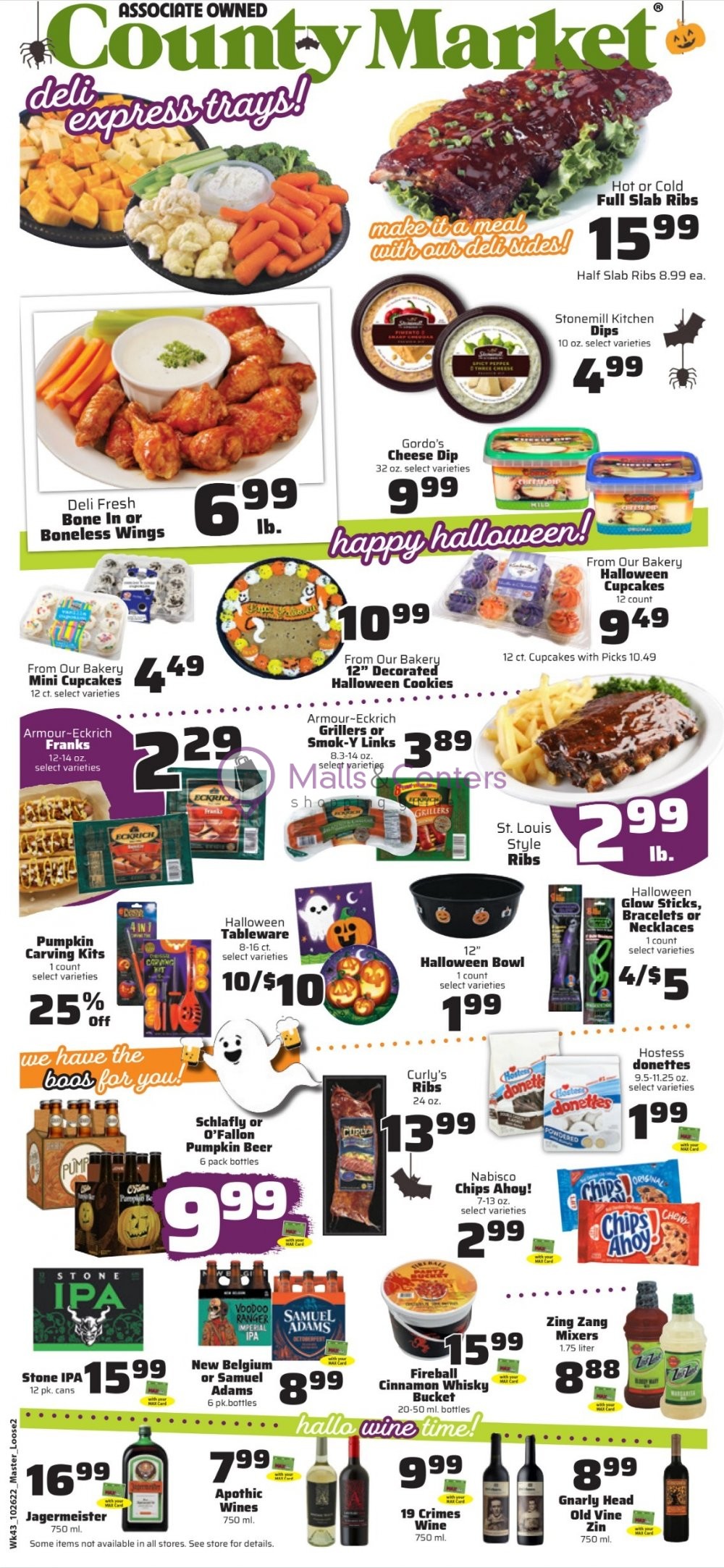 County Market Weekly ad valid from 10/26/2022 to 11/01/2022 MallsCenters
