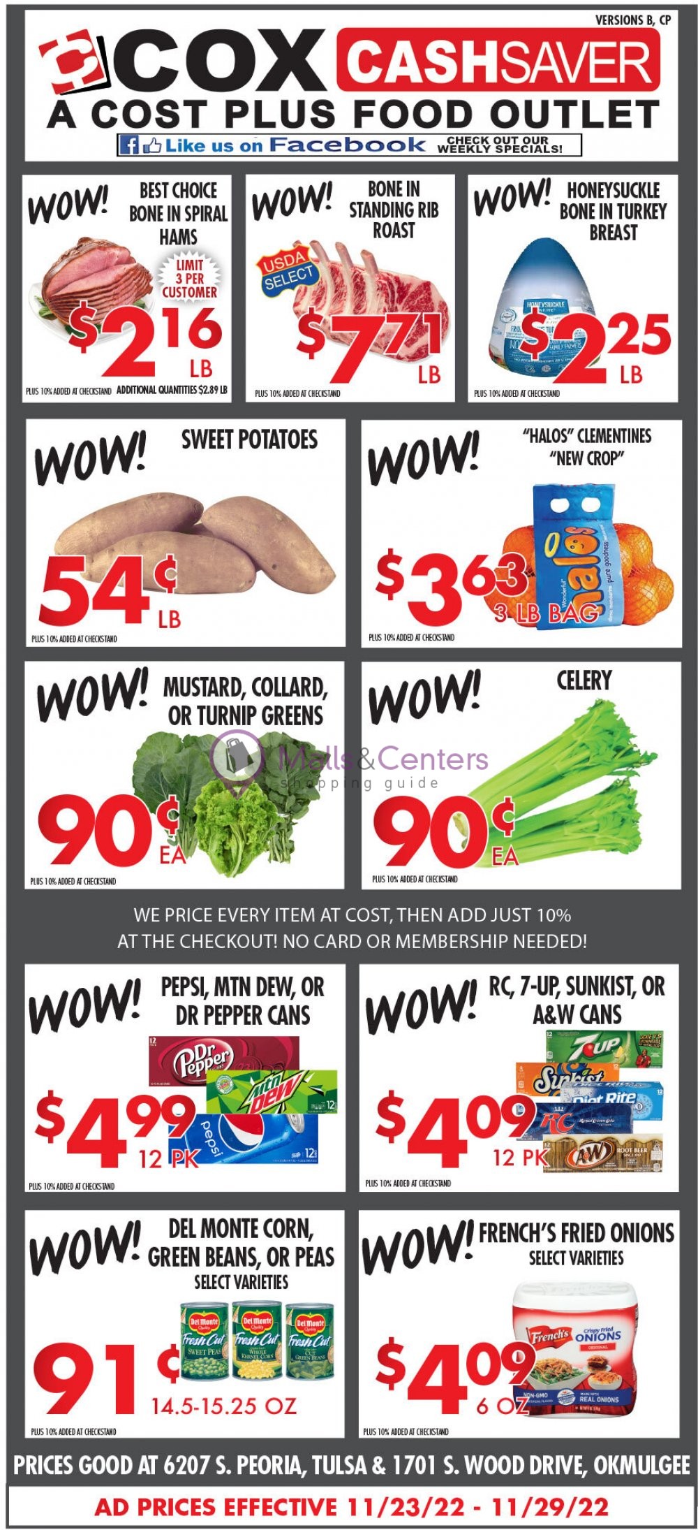 Cox Cash Saver Weekly ad valid from 11/23/2022 to 11/29/2022 MallsCenters