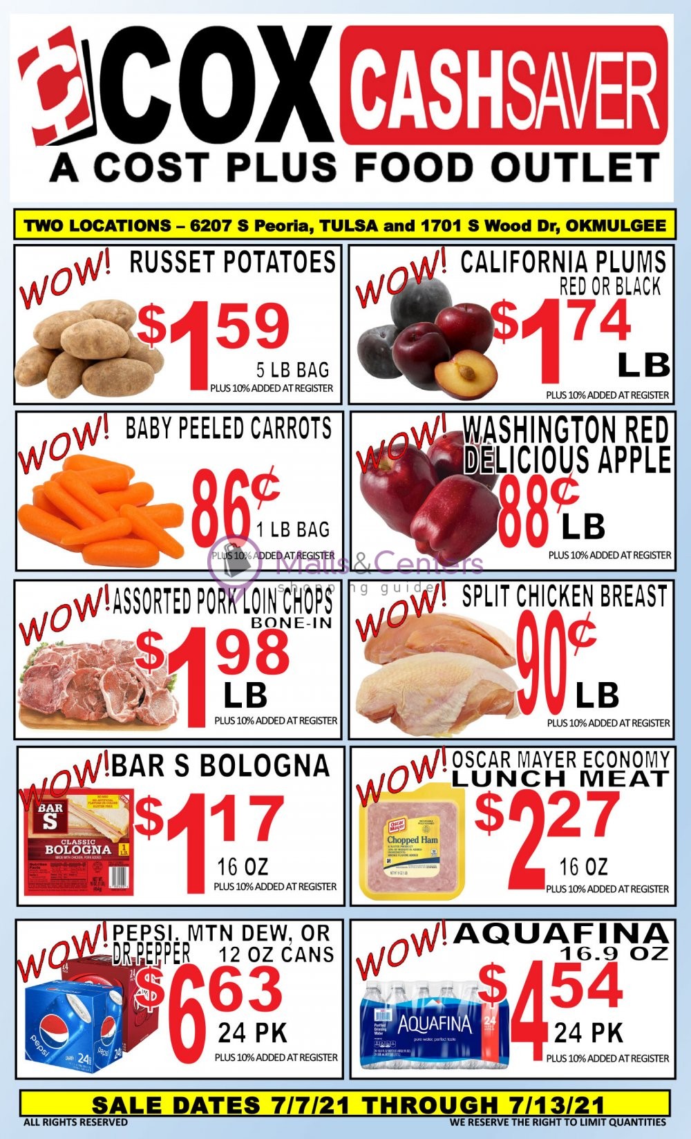 Cox Cash Saver Weekly Ad sales & flyers specials MallsCenters