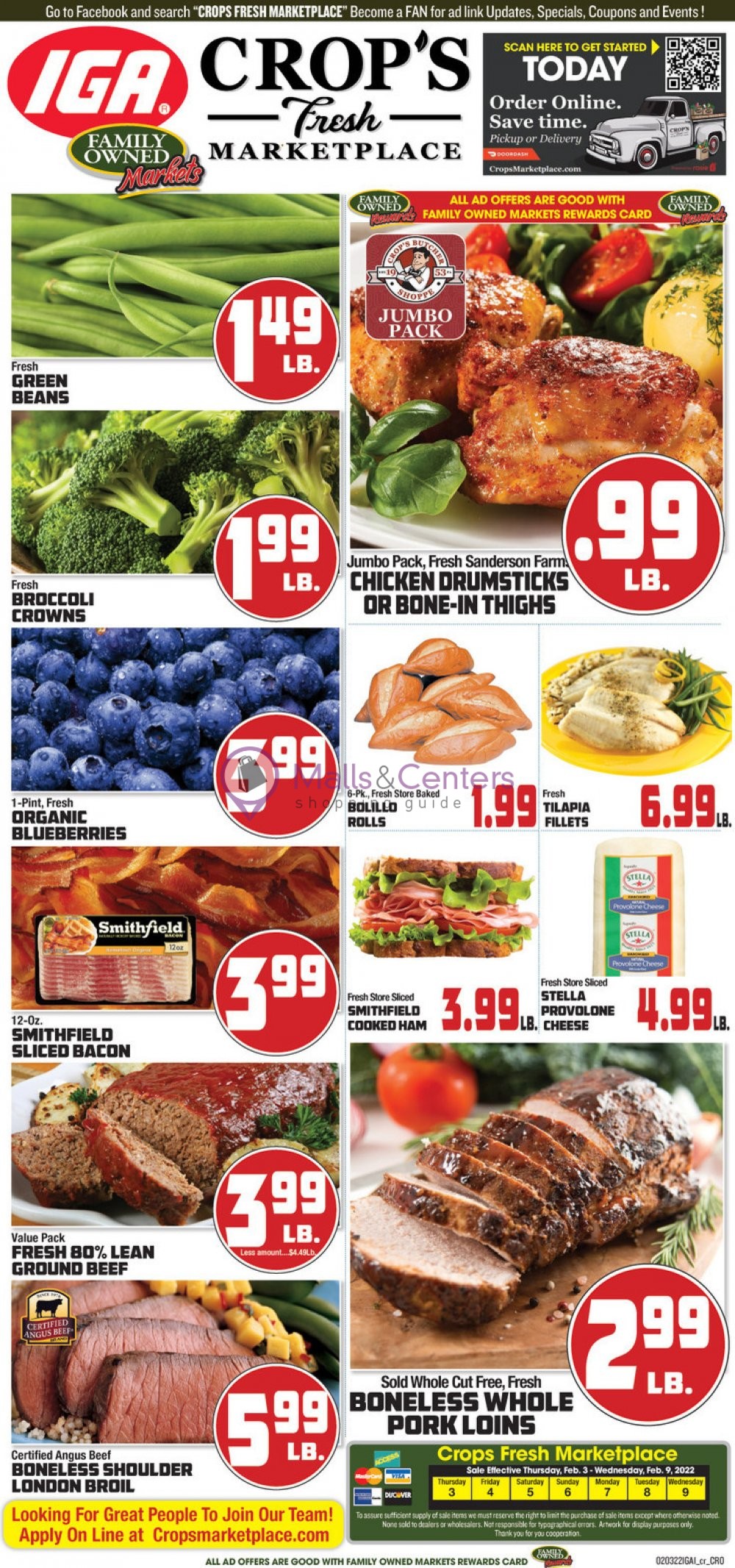Crops Fresh Marketplace Weekly ad valid from 02/03/2022 to 02/09/2022 MallsCenters