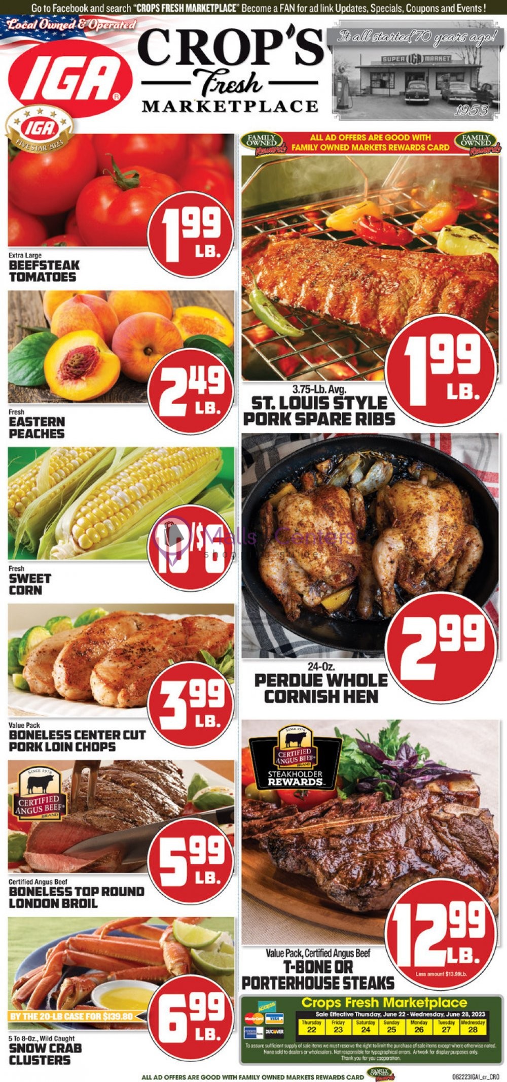 Crops Fresh Marketplace Weekly ad valid from 06/22/2023 to 06/28/2023