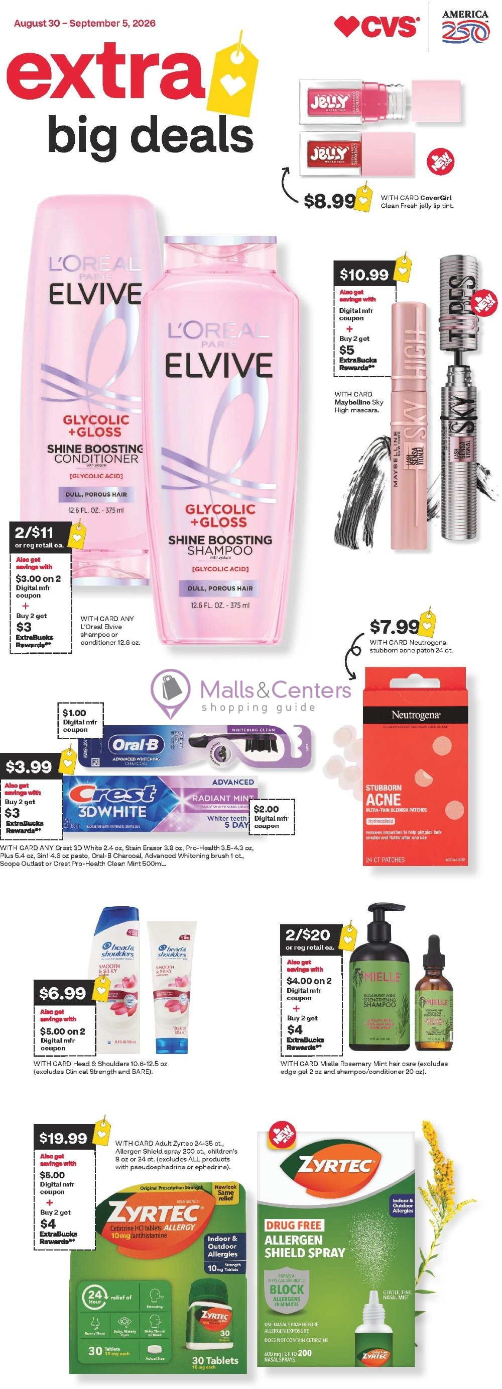 Weekly ad for CVS Pharmacy valid: 08/30/2026 - 09/06/2026, page 1
