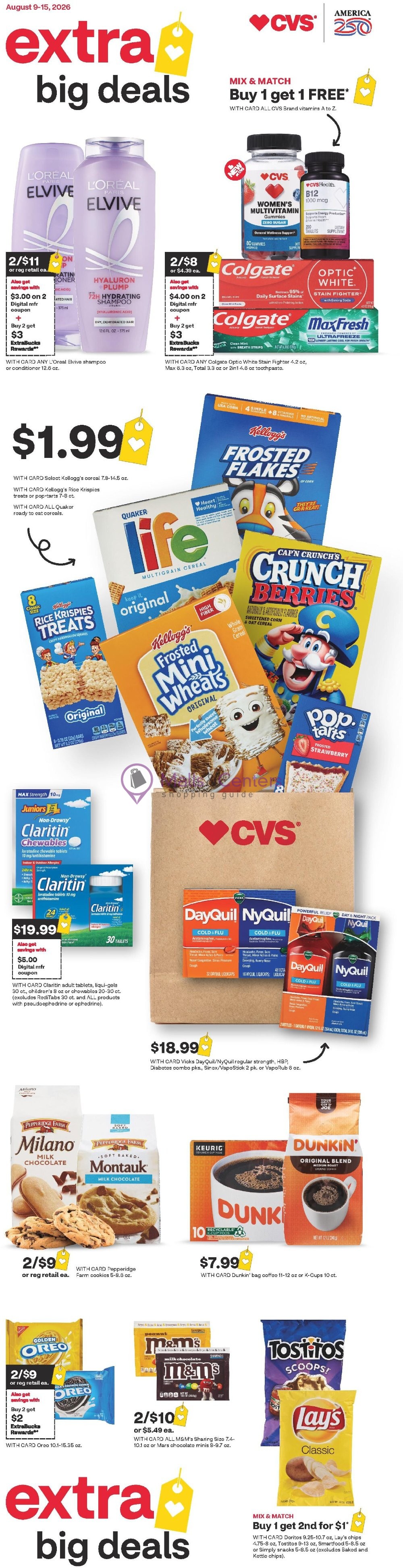 Weekly ad for CVS Pharmacy valid: 08/09/2026 - 08/15/2026, page 1