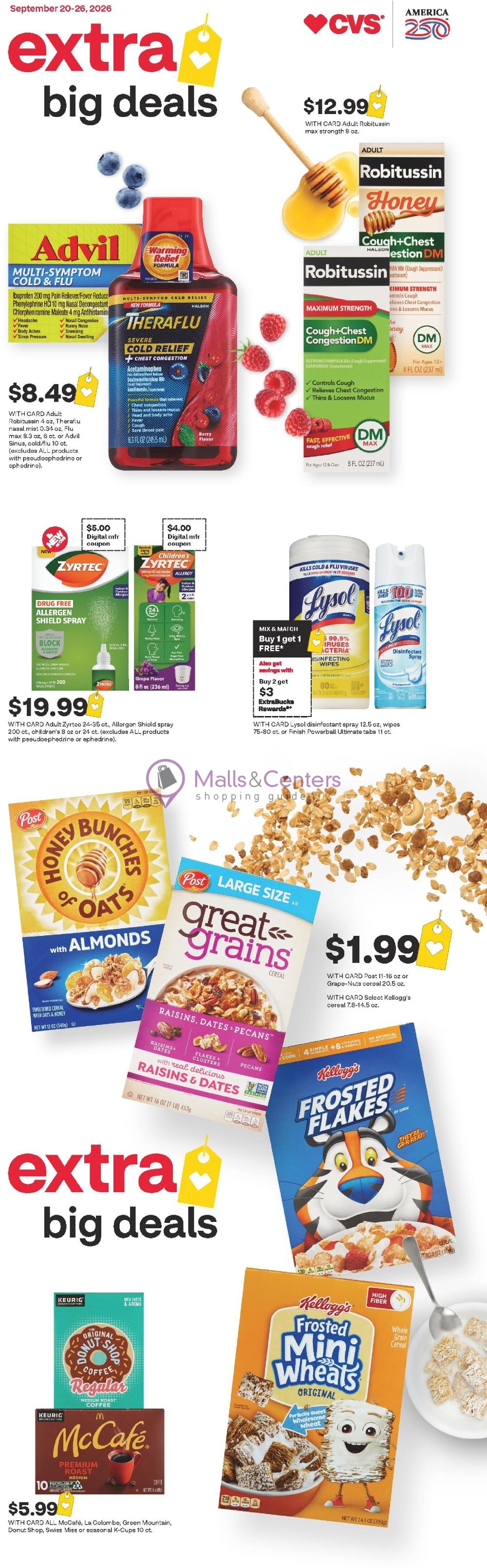 Weekly ad for CVS Pharmacy valid: 09/20/2026 - 09/27/2026, page 1