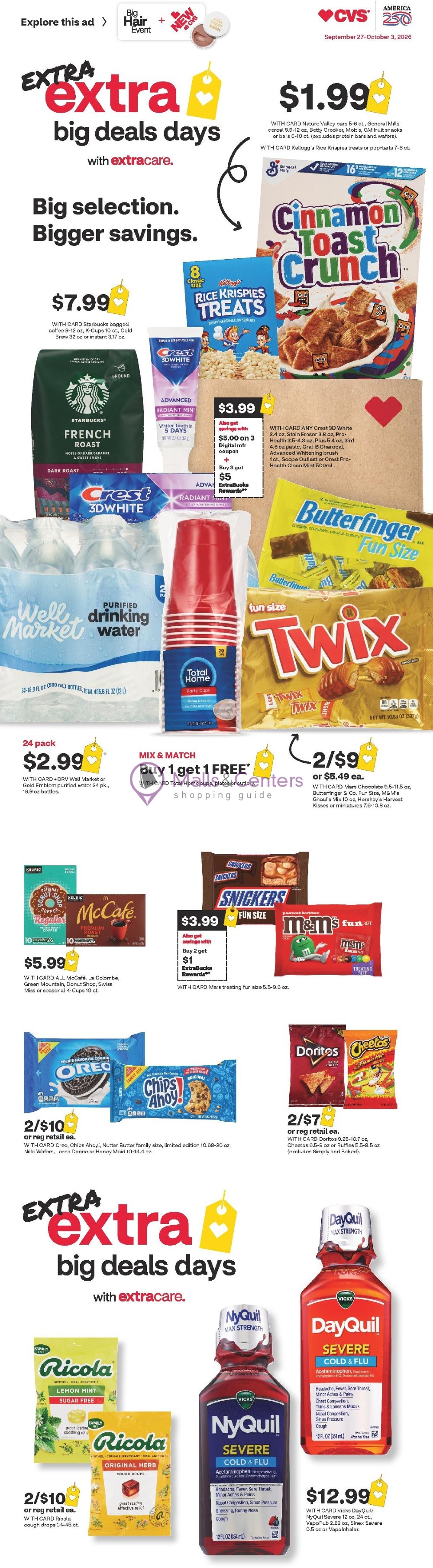 Weekly ad for CVS Pharmacy valid: 09/27/2026 - 10/04/2026, page 1