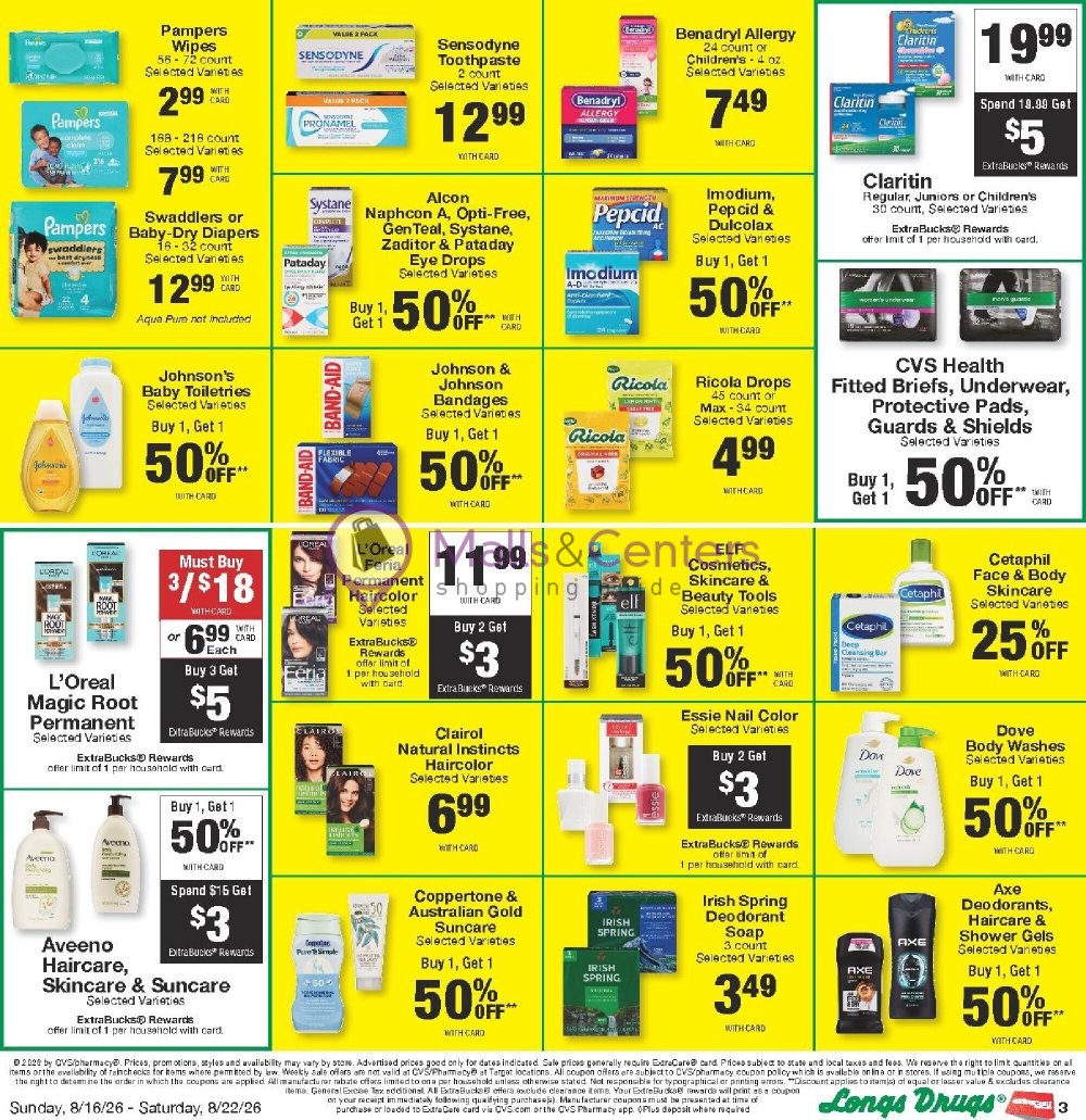 Weekly ad for CVS Pharmacy valid: 08/16/2026 - 08/23/2026, page 3