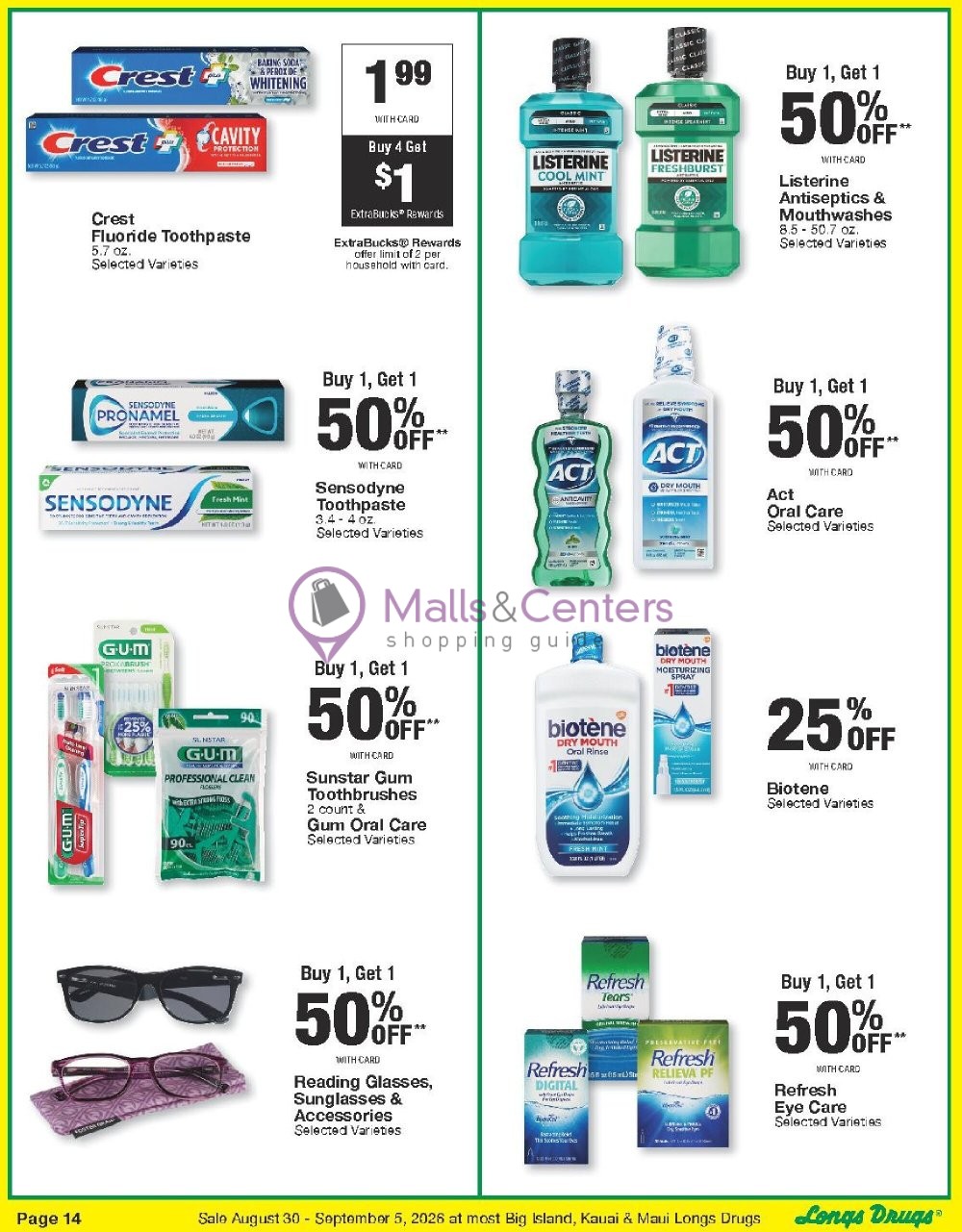 Weekly ad for CVS Pharmacy valid: 08/30/2026 - 09/06/2026, page 14