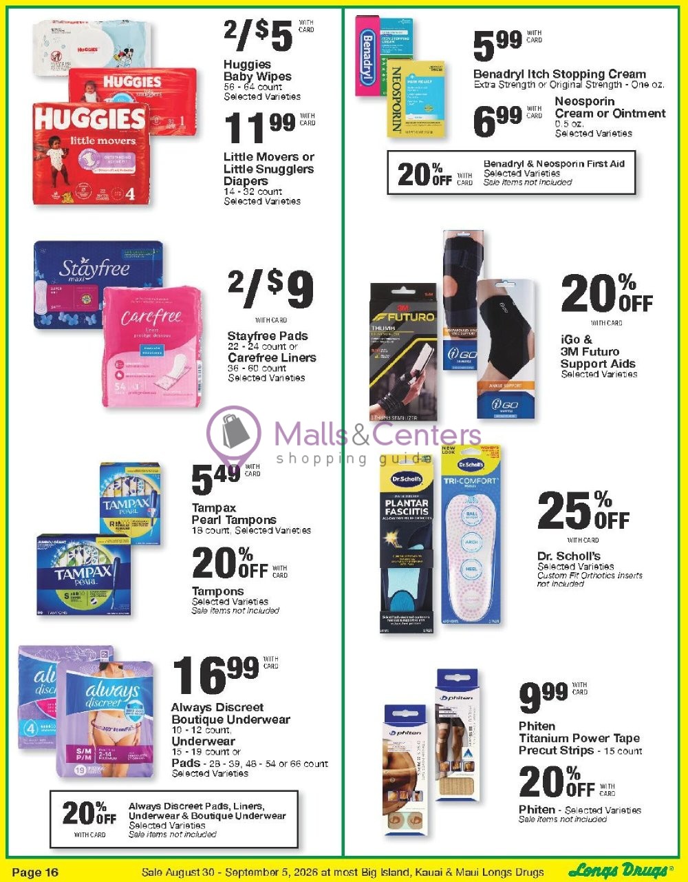 Weekly ad for CVS Pharmacy valid: 08/30/2026 - 09/06/2026, page 16