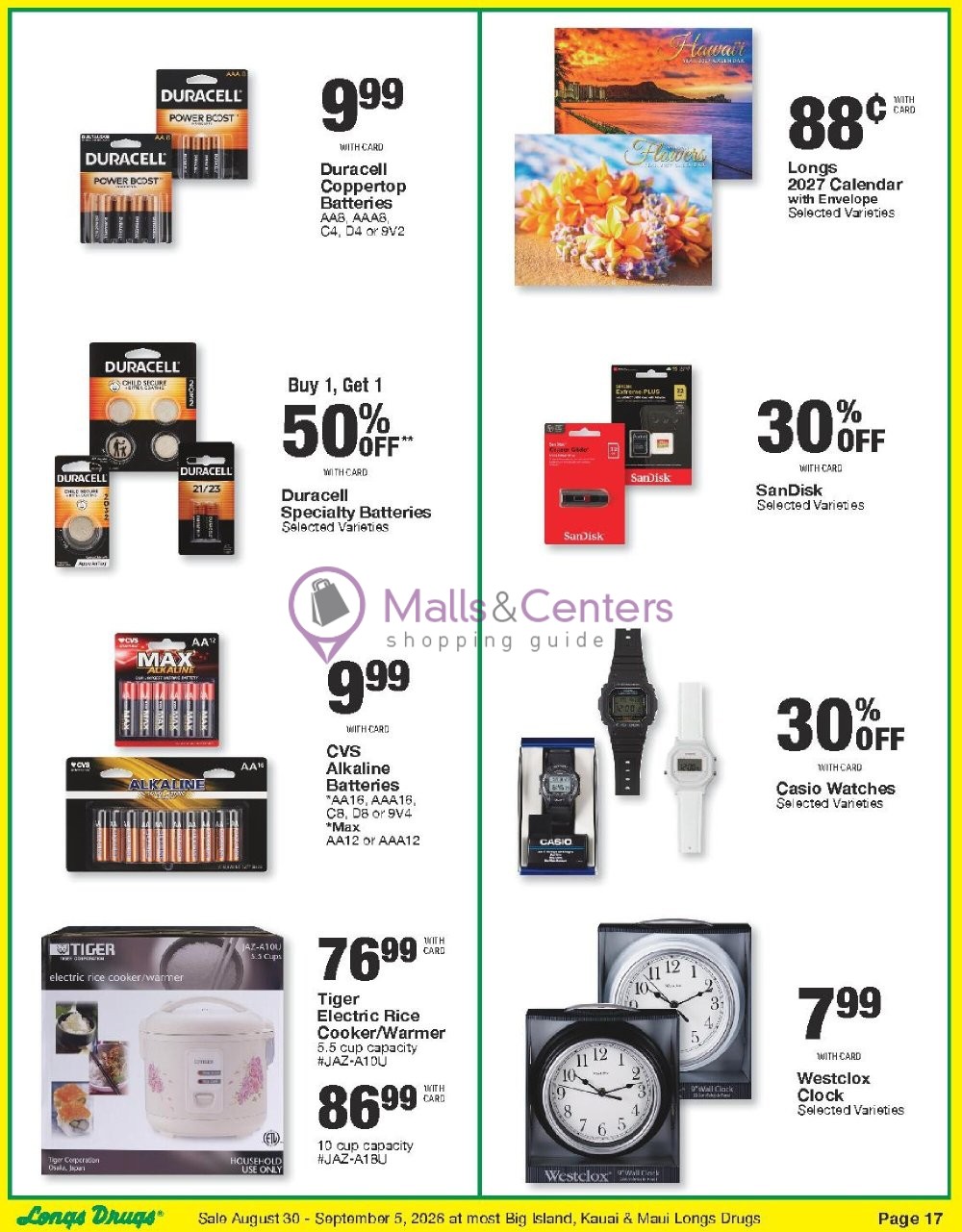 Weekly ad for CVS Pharmacy valid: 08/30/2026 - 09/06/2026, page 17