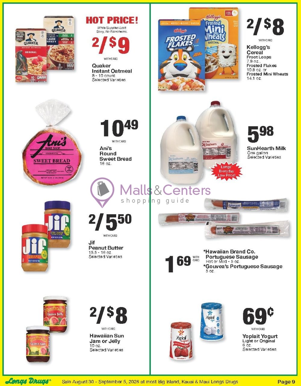 Weekly ad for CVS Pharmacy valid: 08/30/2026 - 09/06/2026, page 9