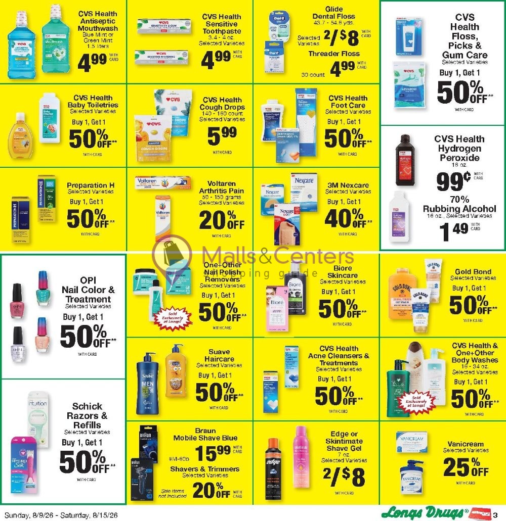 Weekly ad for CVS Pharmacy valid: 08/09/2026 - 08/16/2026, page 3