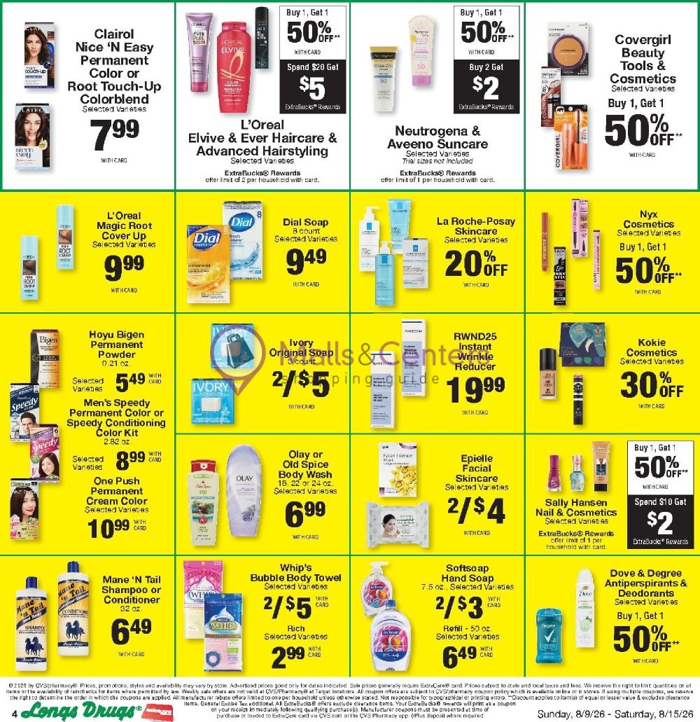 Weekly ad for CVS Pharmacy valid: 08/09/2026 - 08/16/2026, page 4