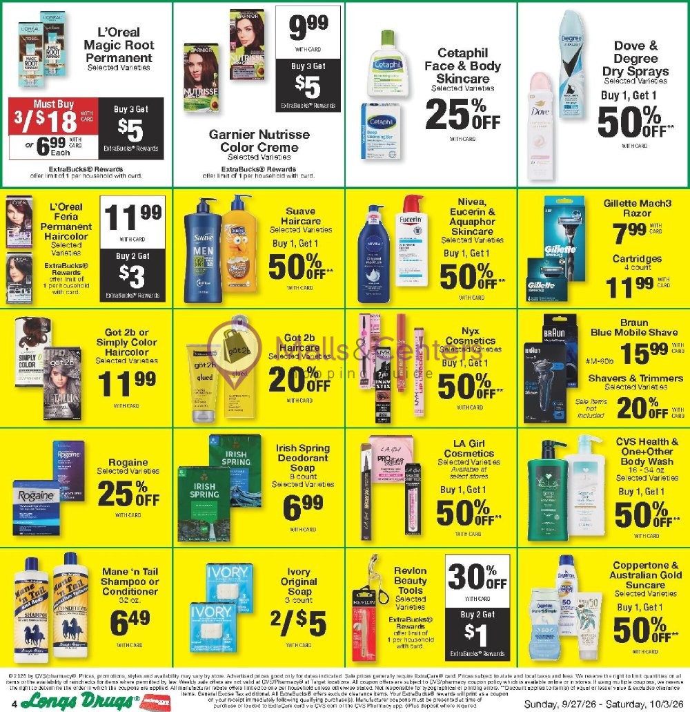 Weekly ad for CVS Pharmacy valid: 09/27/2026 - 10/04/2026, page 4