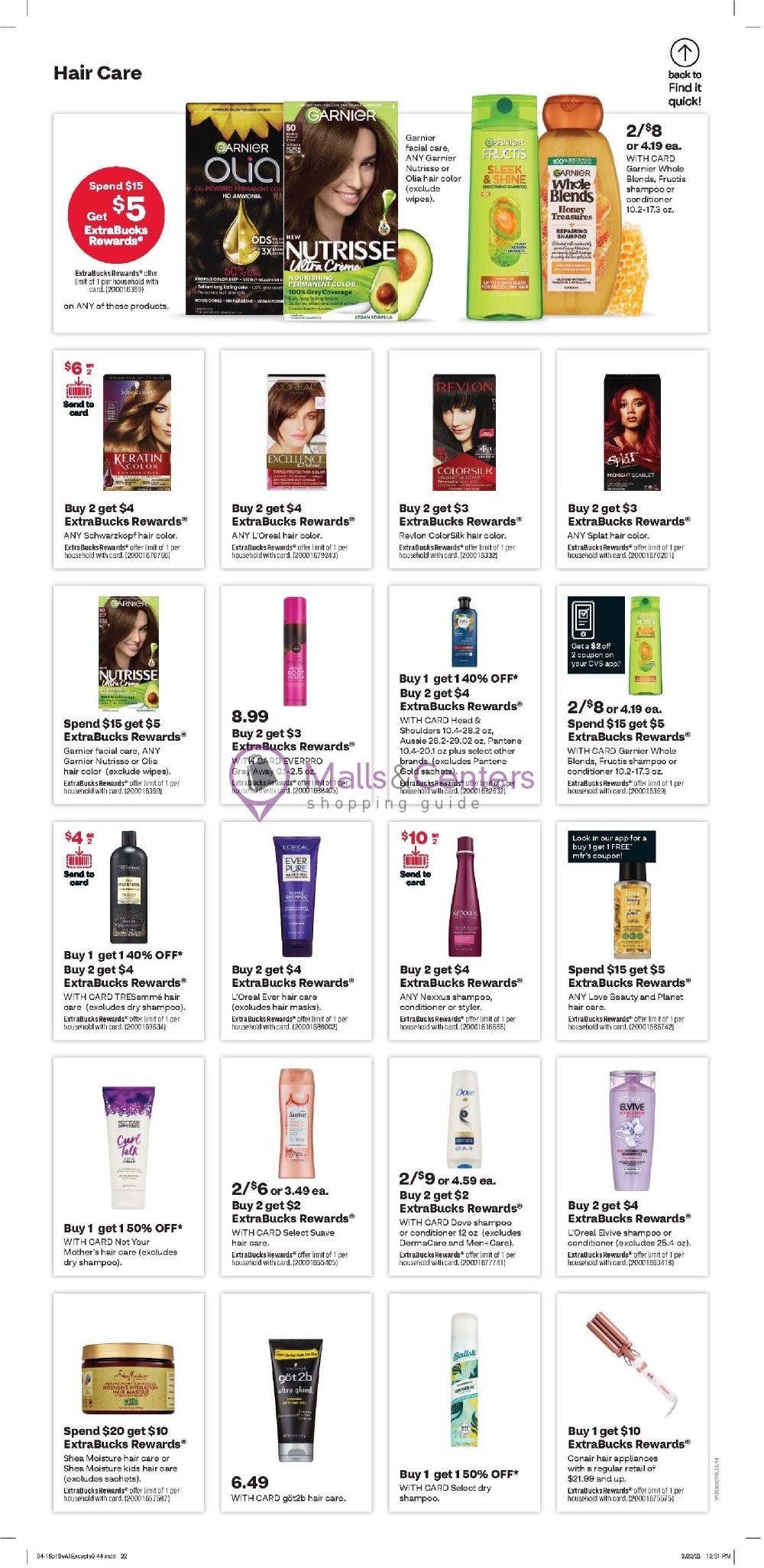 CVS Pharmacy Weekly ad valid from 04/16/2023 to 04/22/2023 - MallsCenters