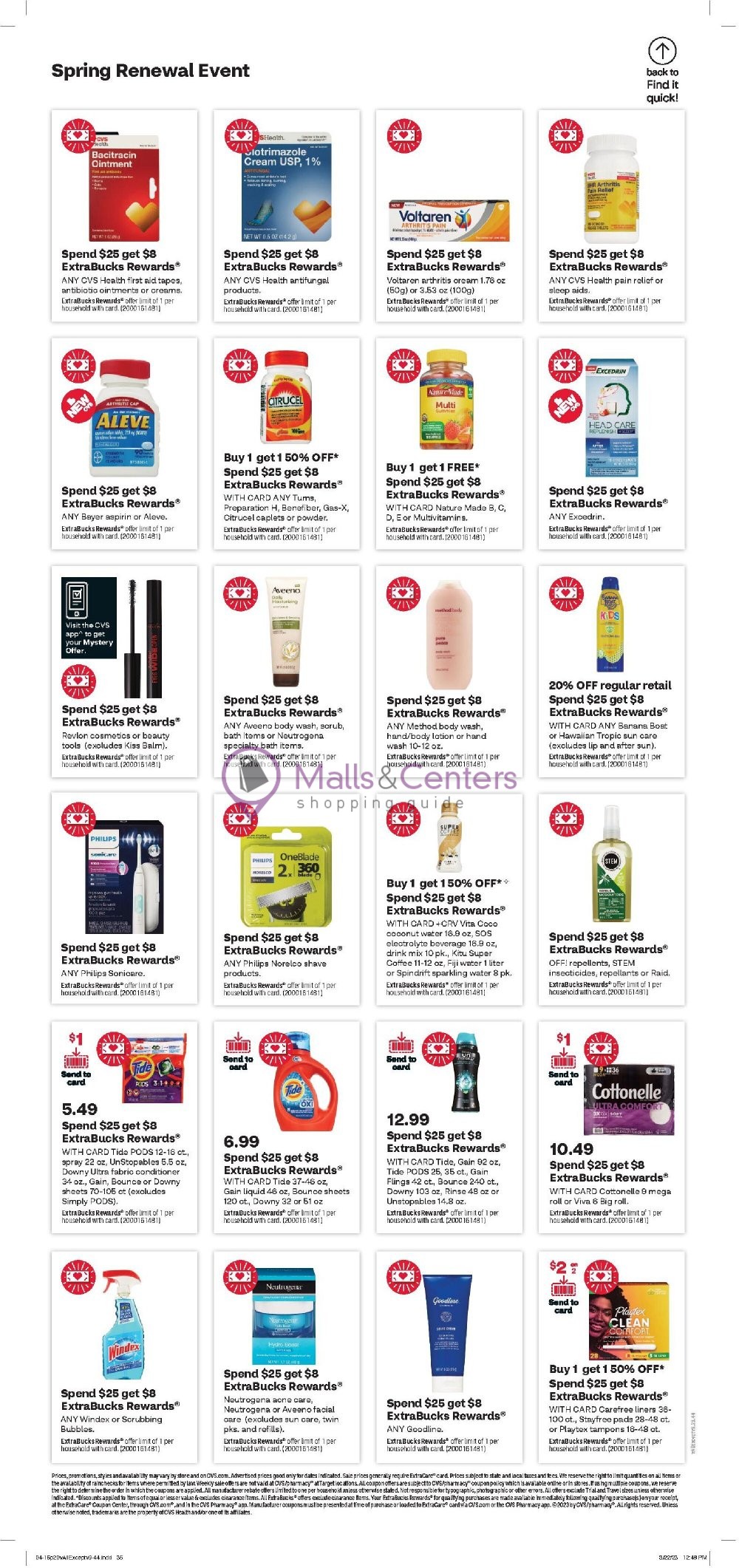 CVS Pharmacy Weekly ad valid from 04/16/2023 to 04/22/2023 - MallsCenters