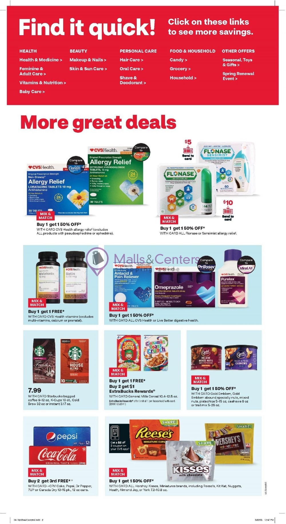 CVS Pharmacy Weekly ad valid from 04/16/2023 to 04/22/2023 - MallsCenters