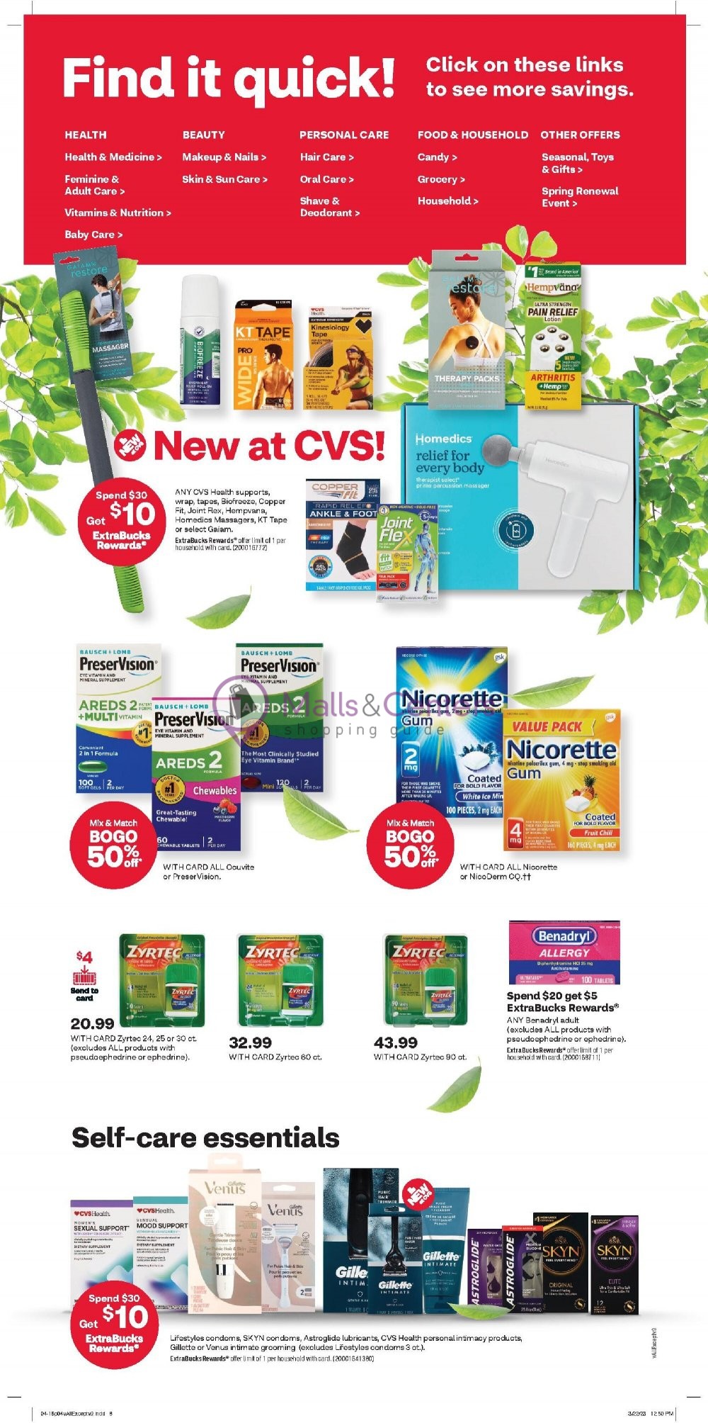 CVS Pharmacy Weekly ad valid from 04/16/2023 to 04/22/2023 - MallsCenters
