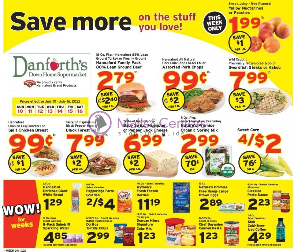 Danforth's Down Home Supermarket Weekly Ad sales & flyers specials MallsCenters