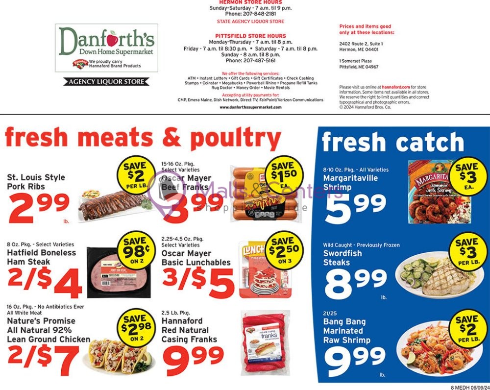 Weekly ad for Danforth's Down Home Supermarket valid: 06/09/2024 - 06/15/2024, page 8 Weekly ad for Danforth's Down Home Supermarket valid: 06/09/2024 - 06/15/2024, page 8