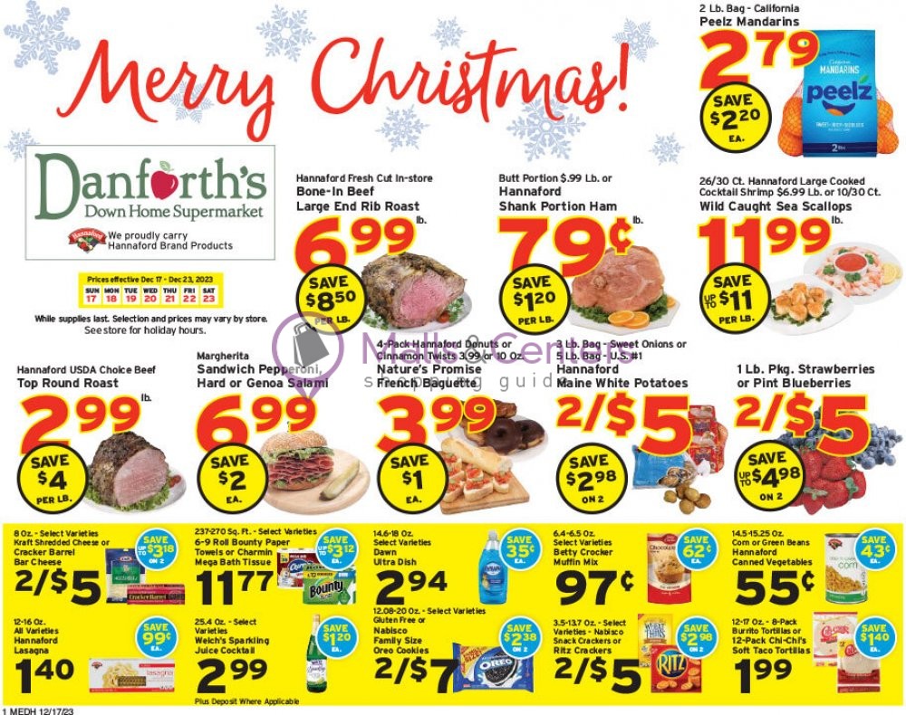 Danforth's Down Home Supermarket Weekly ad valid from 12/17/2023 to 12/23/2023 MallsCenters