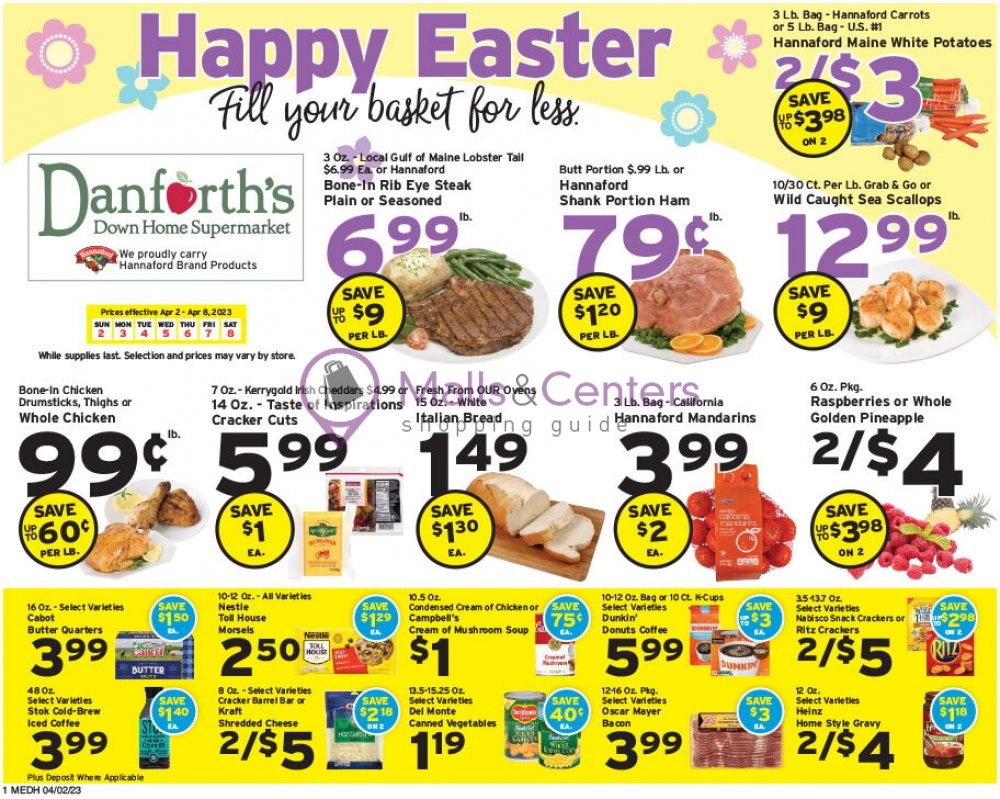 Danforth's Down Home Supermarket Weekly Ad sales & flyers specials MallsCenters