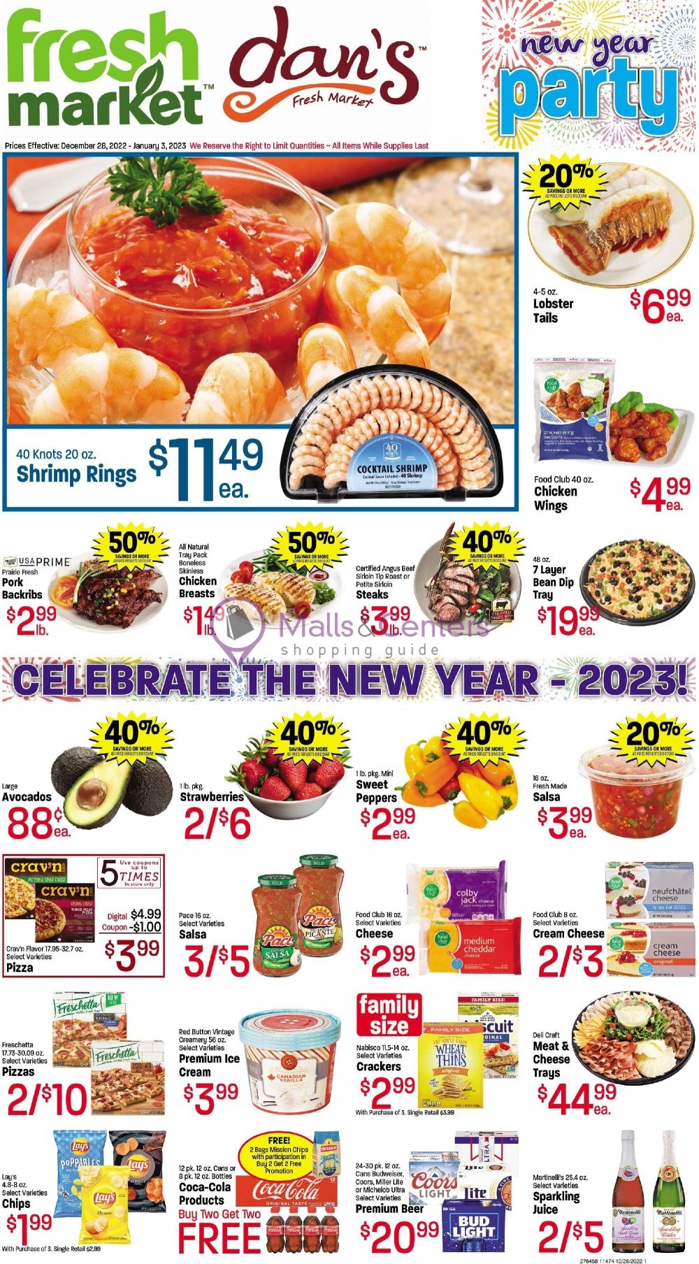 Dan's Fresh Market Weekly ad valid from 12/28/2022 to 01/03/2023 MallsCenters