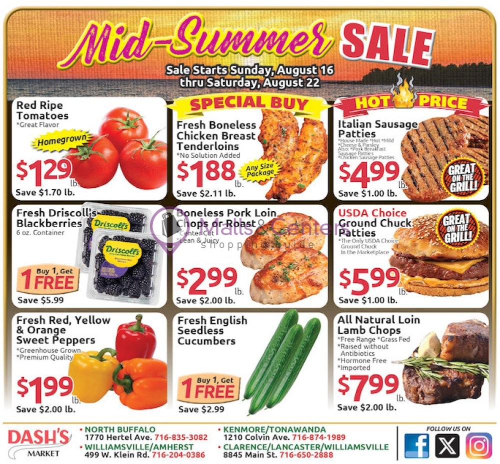 Weekly ad for Dash's Market valid: 08/16/2026 - 08/22/2026, page 1