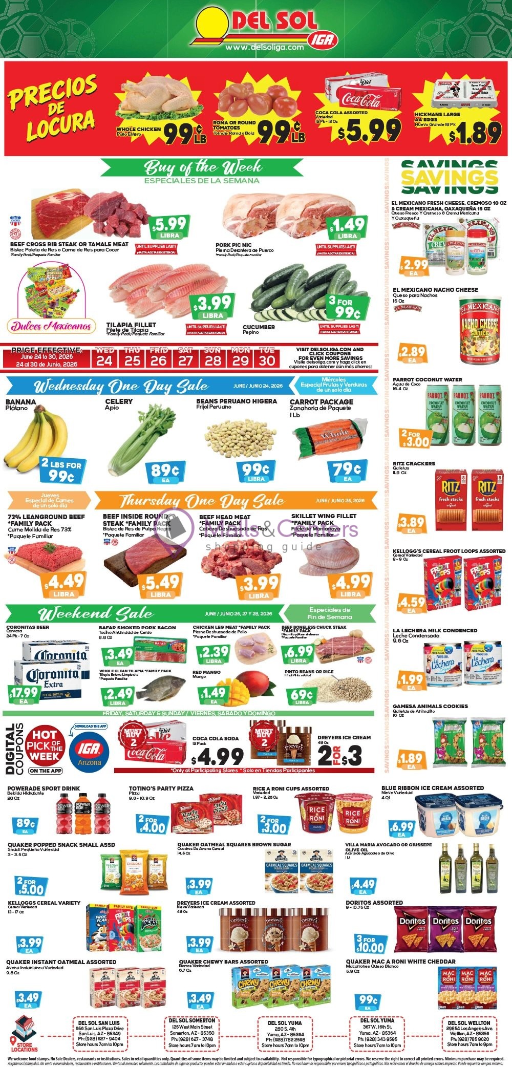 Weekly ad for Del Sol IGA valid: 12/06/2027 - 06/06/2028, page 1