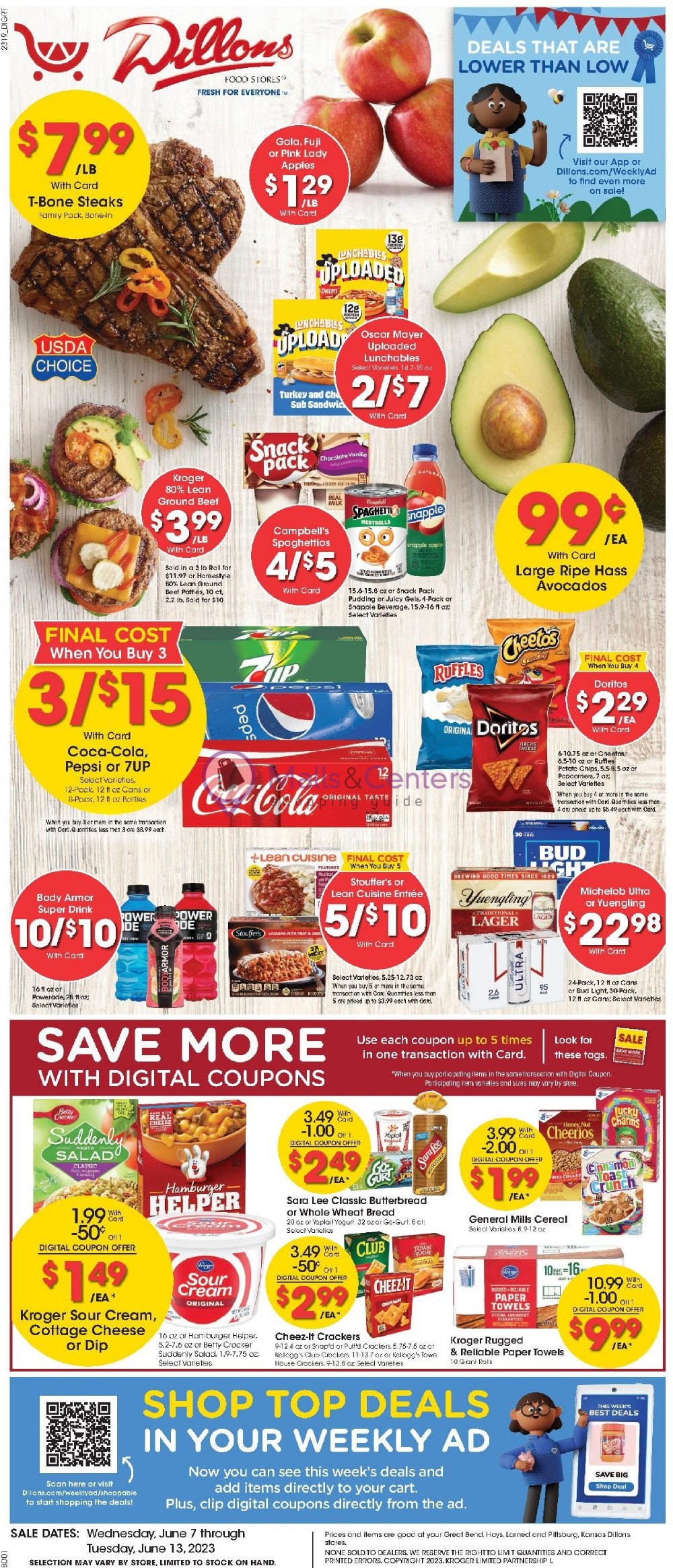 Dillons Weekly ad valid from 06/07/2023 to 06/13/2023 MallsCenters