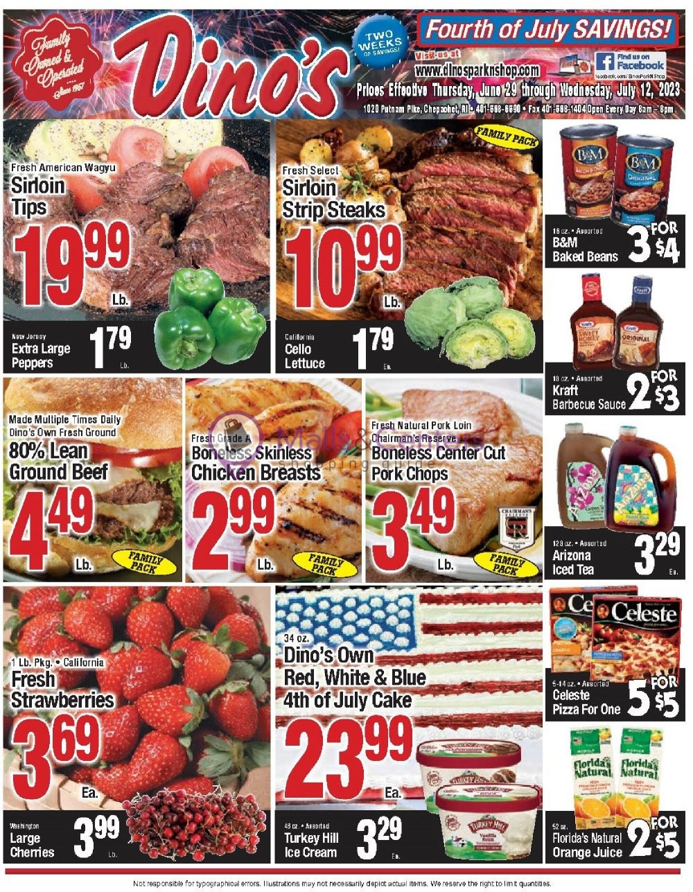 Dino's Park & Shop Weekly ad valid from 06/29/2023 to 07/12/2023