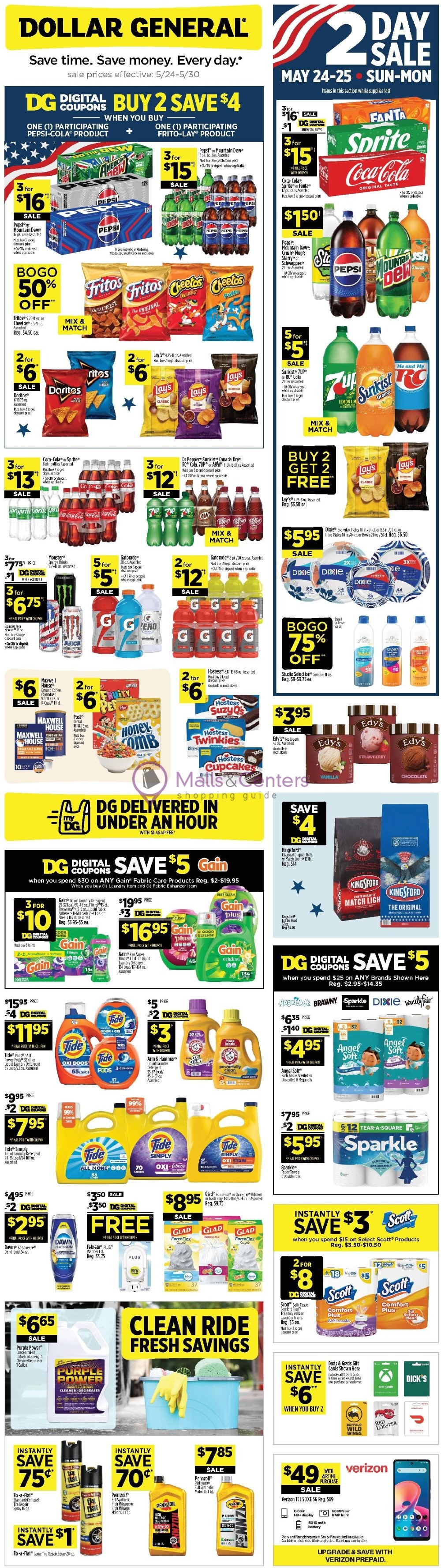 Weekly ad for Dollar General valid: 05/24/2026 - 05/30/2026, page 1