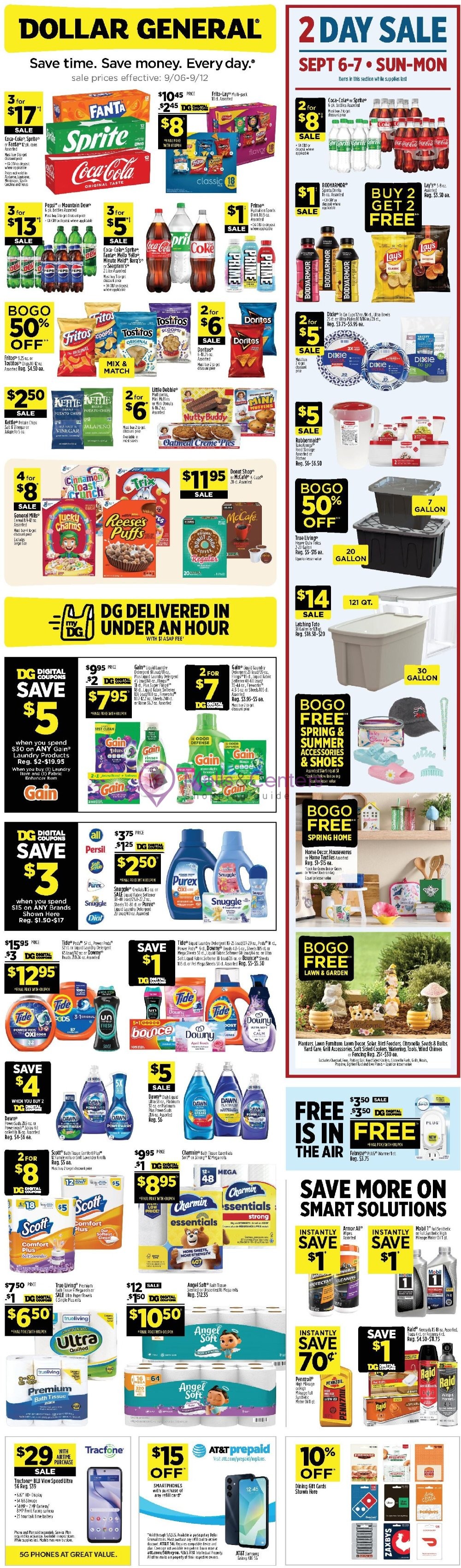 Weekly ad for Dollar General valid: 09/06/2026 - 09/12/2026, page 1
