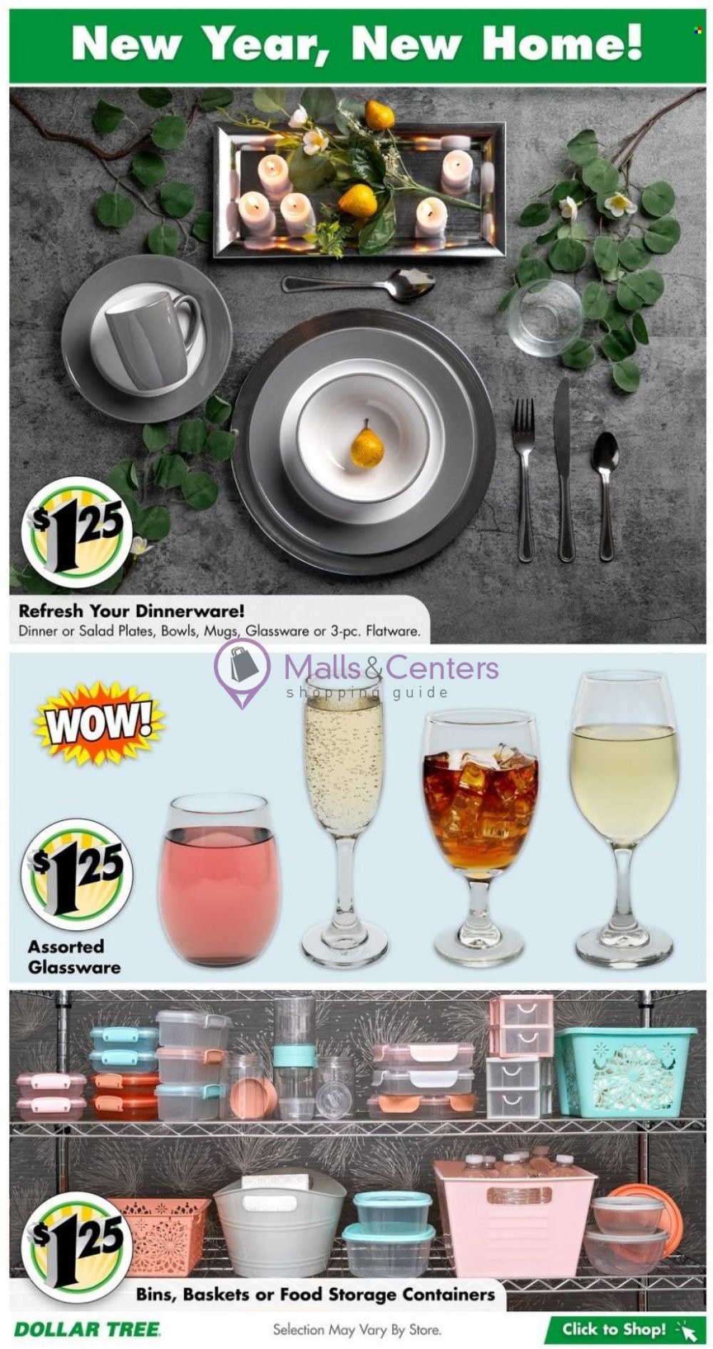 Dollar Tree Weekly ad valid from 01/14/2024 to 01/27/2024 MallsCenters