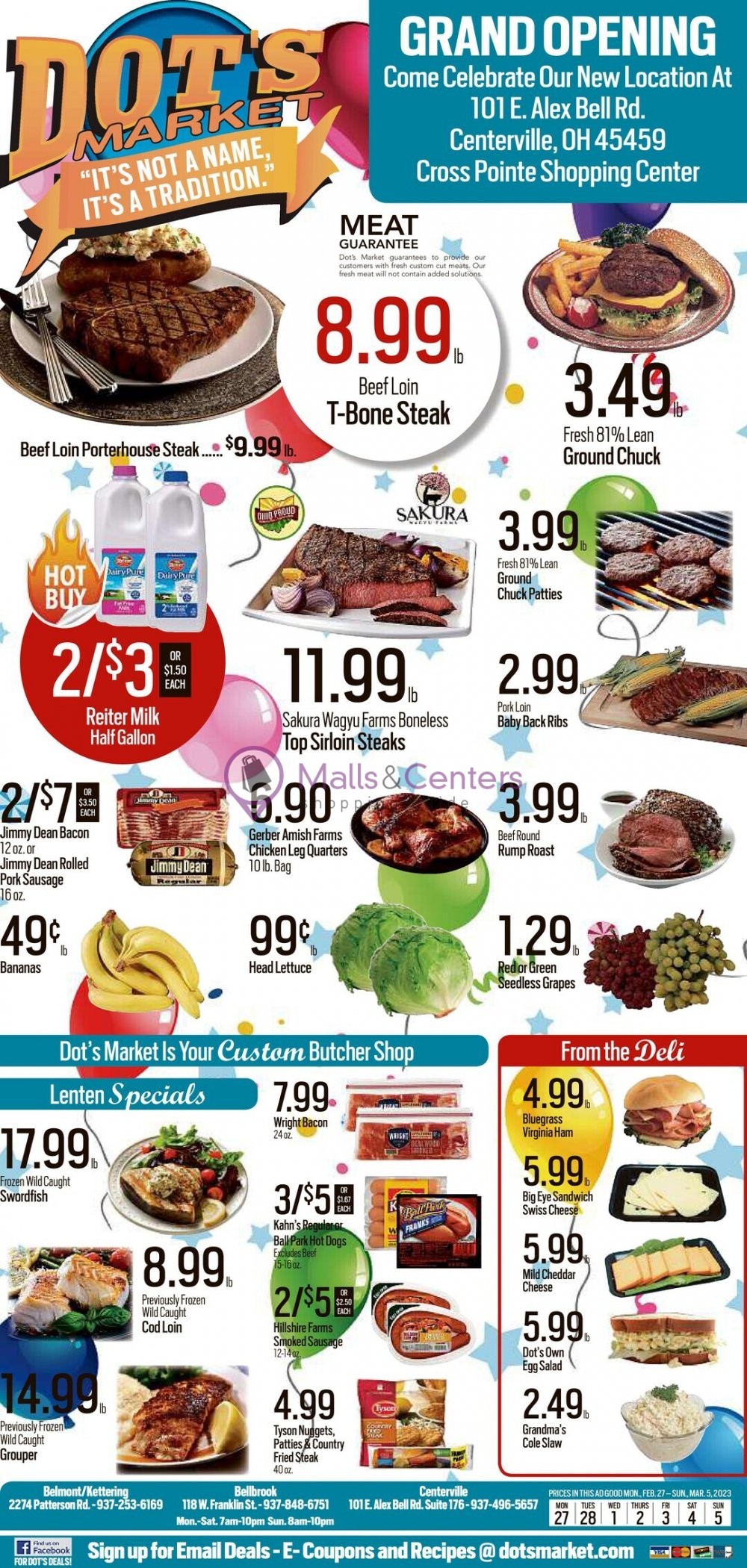 Dot's Market Weekly ad valid from 02/27/2023 to 03/05/2023 MallsCenters