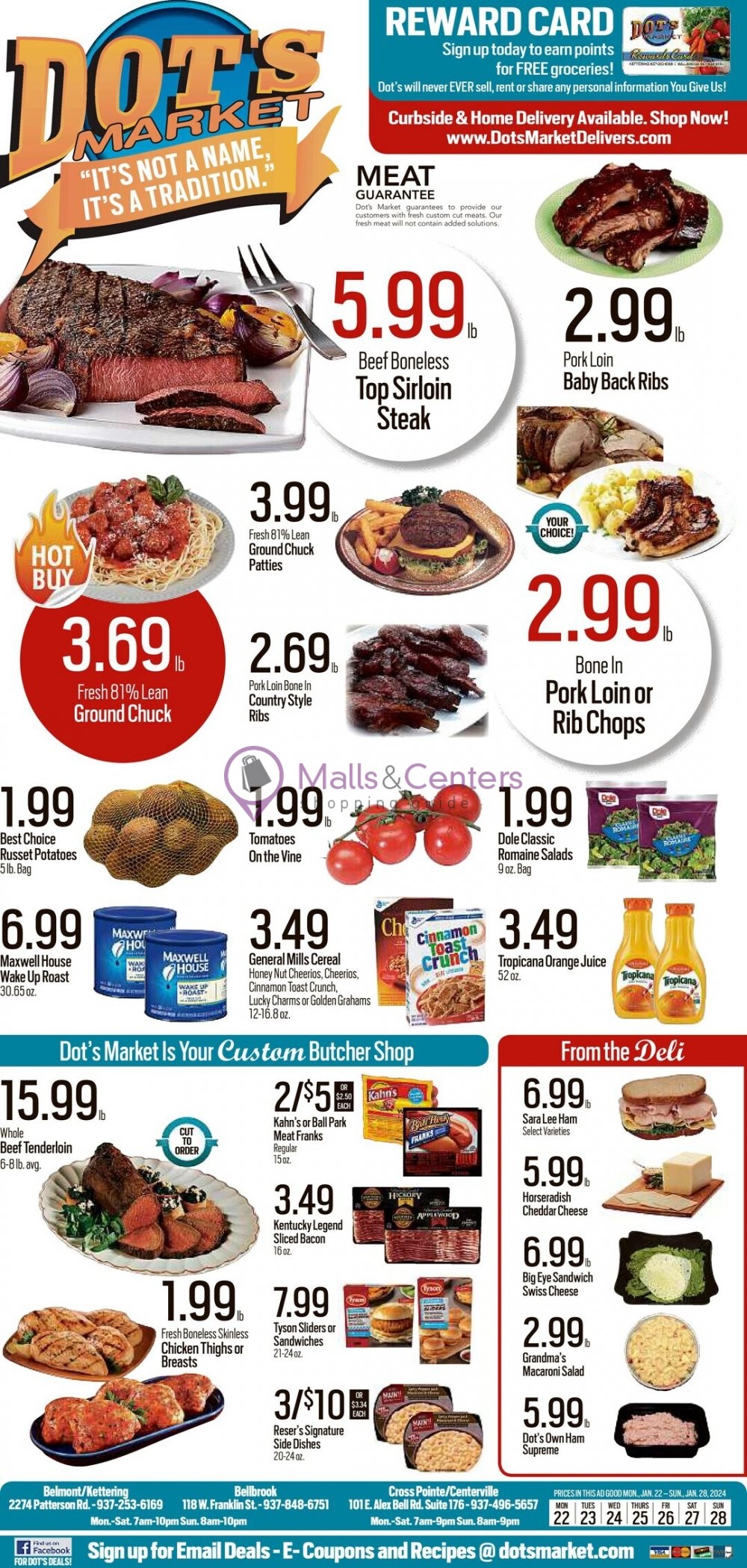 Dot's Market Weekly Ad, from Mon, 1/22/2024 sales & flyers specials