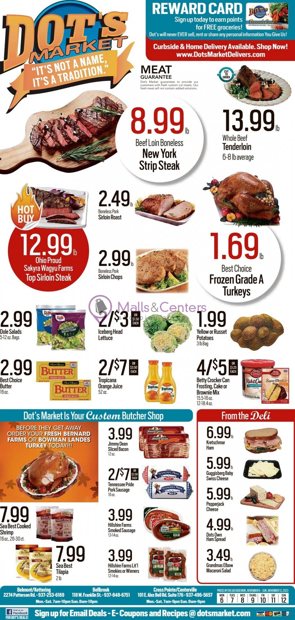 Dot's Market Weekly ad valid from 11/06/2023 to 11/12/2023 MallsCenters